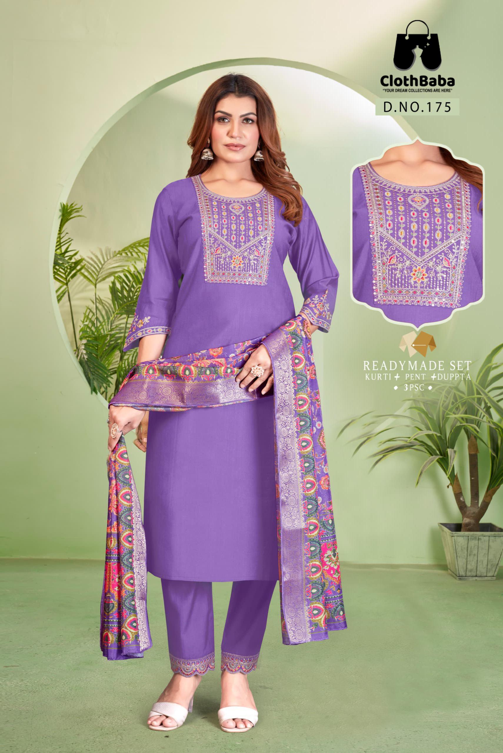  Embroidered Vatican Suit with Cotton Inner & Jequard Muslin Dupatta
