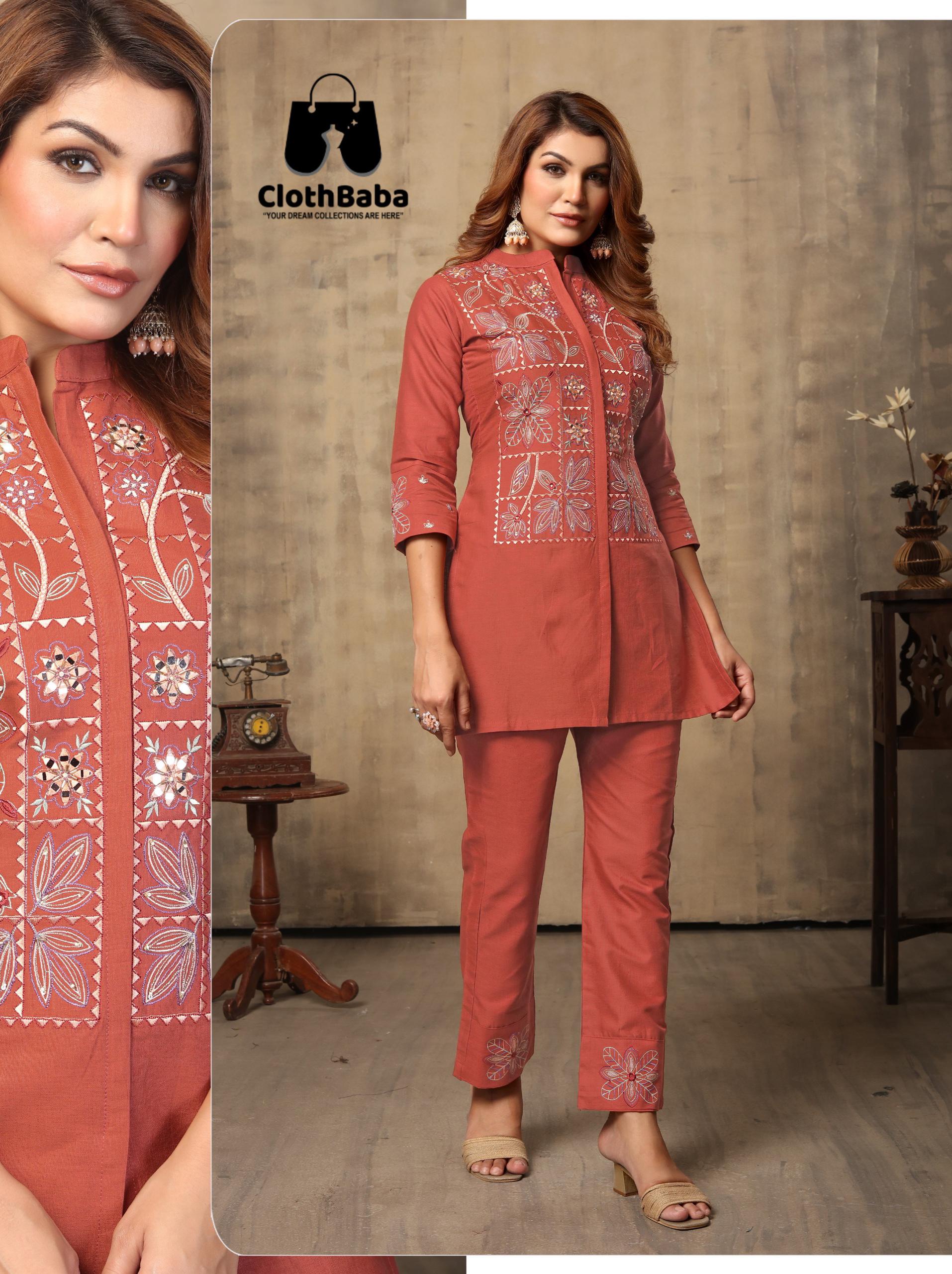 Chic & Comfortable Co-ord Set with Hand Embroidered Detailing