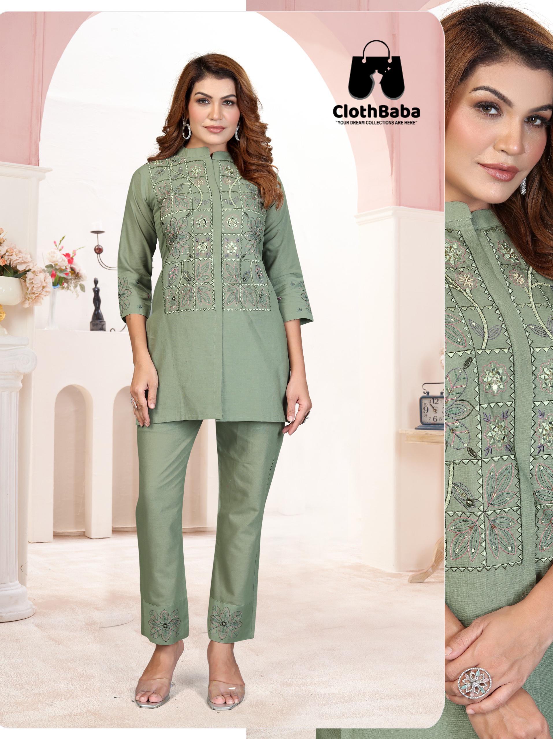 Chic & Comfortable Co-ord Set with Hand Embroidered Detailing