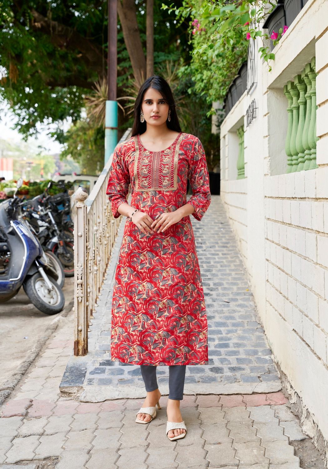 Premium Heavy Rayon Embroidered Kurti