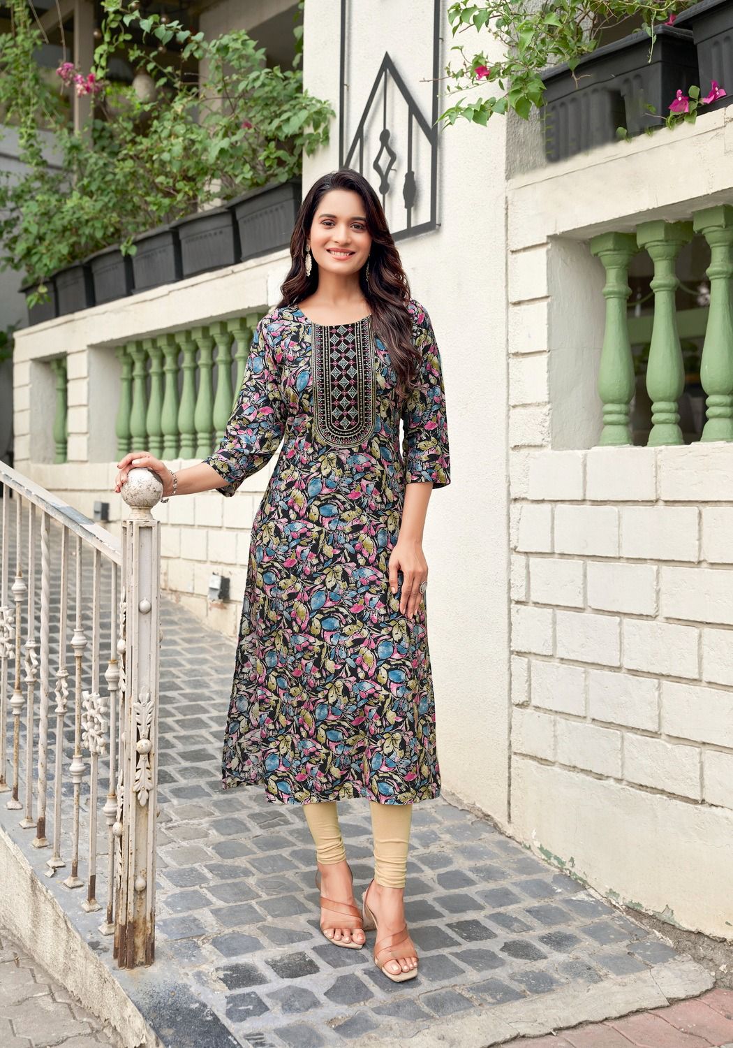 Premium Heavy Rayon Embroidered Kurti 