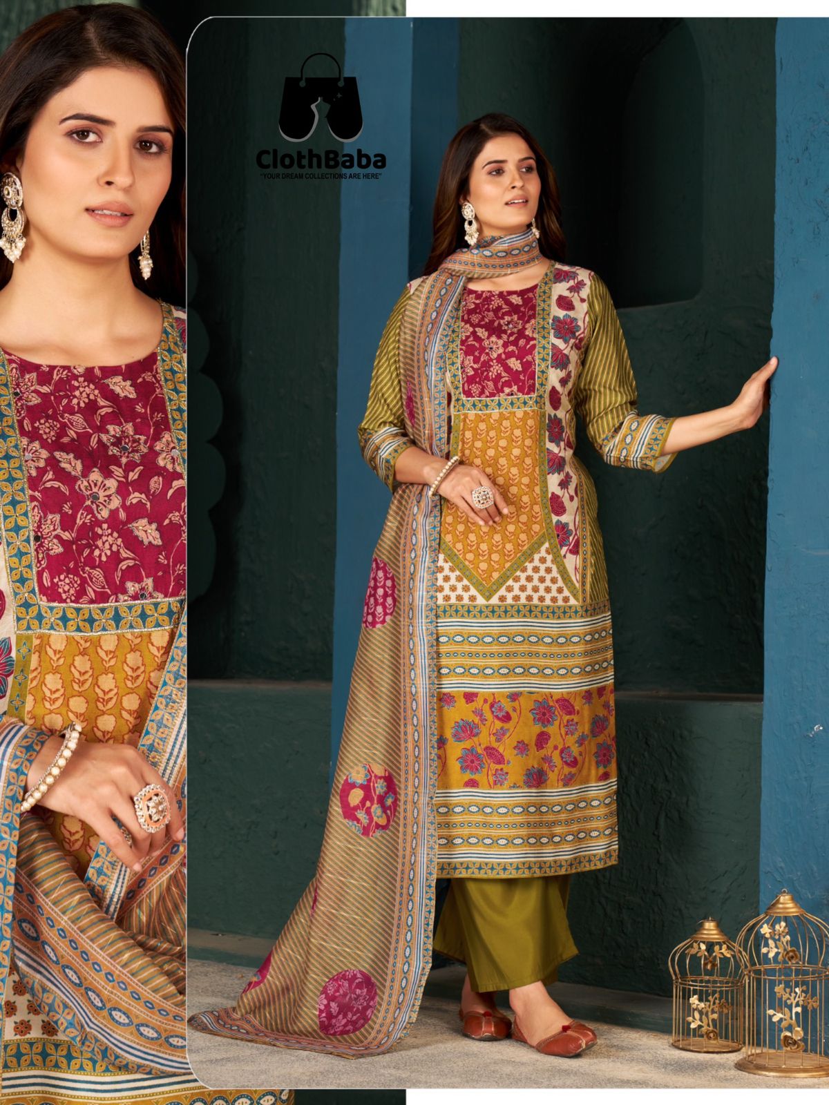 Pure Muslin Readymade Suit with Pakistani Print