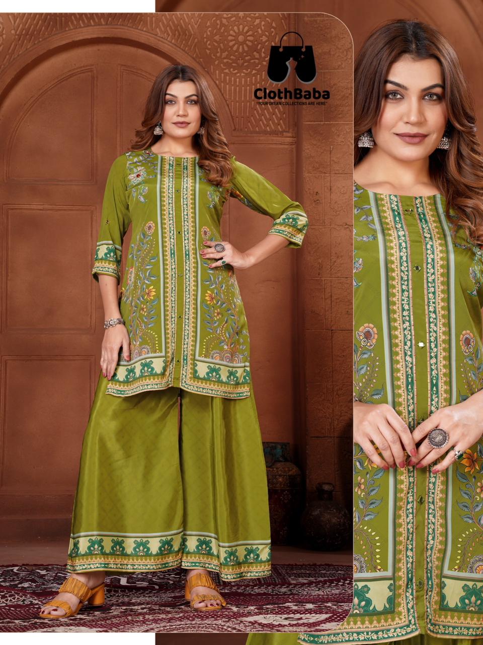 Chic Crepe Silk Co-ord Set for Women Sizes M-2XL