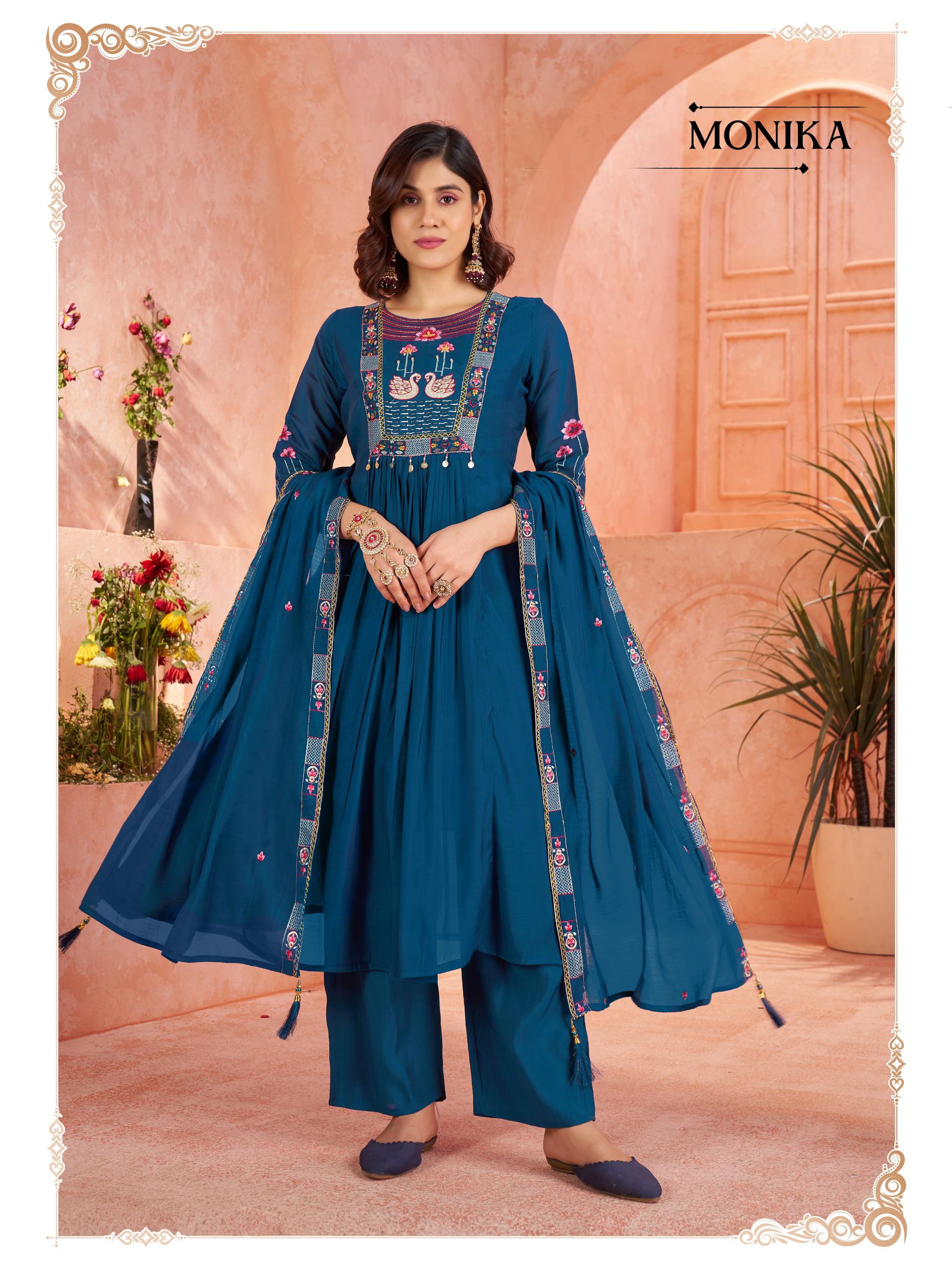 Traditional Mul Chanderi Anarkali Suit