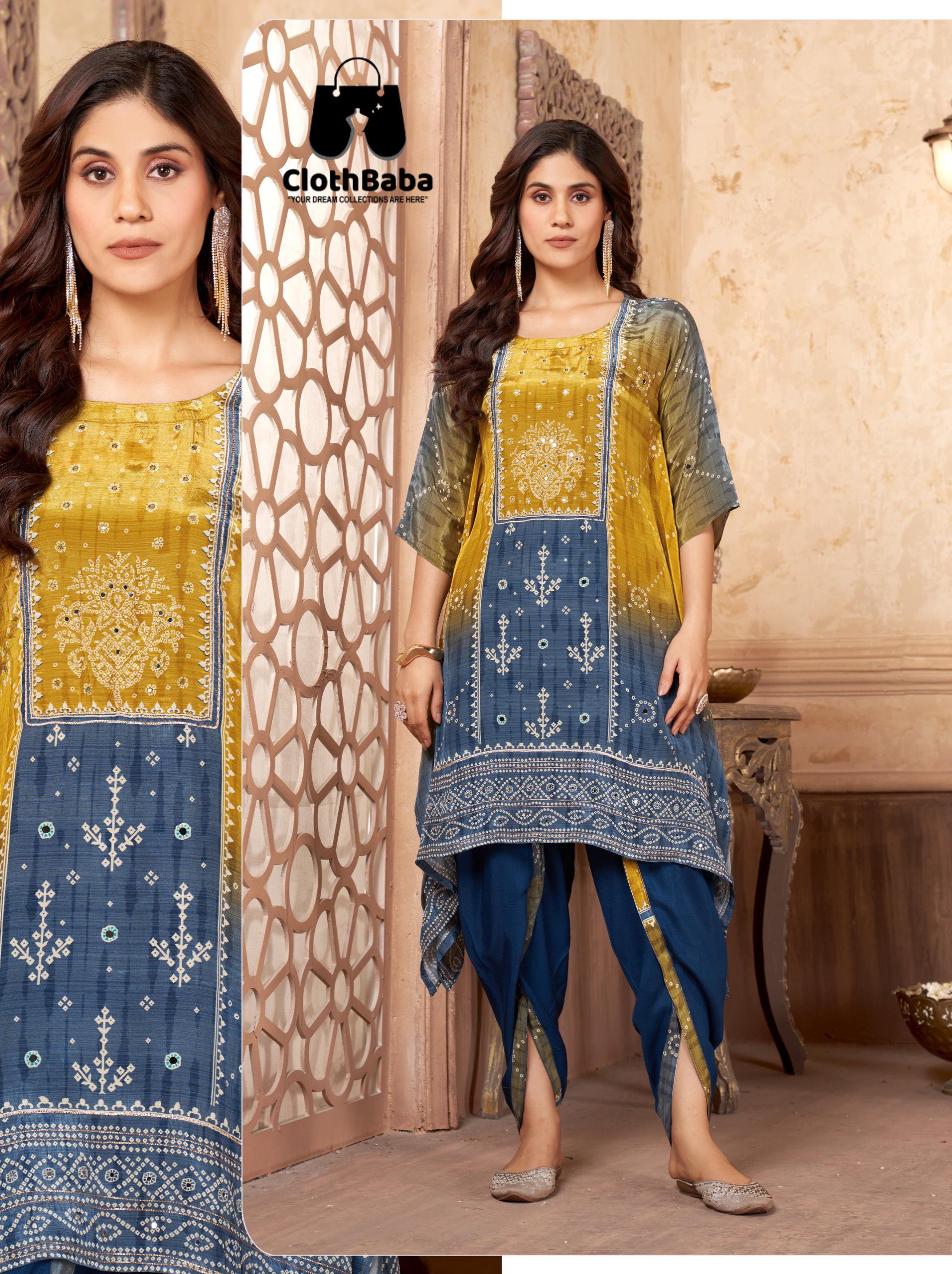 Casual & Festive Natural Crepe Kaftan