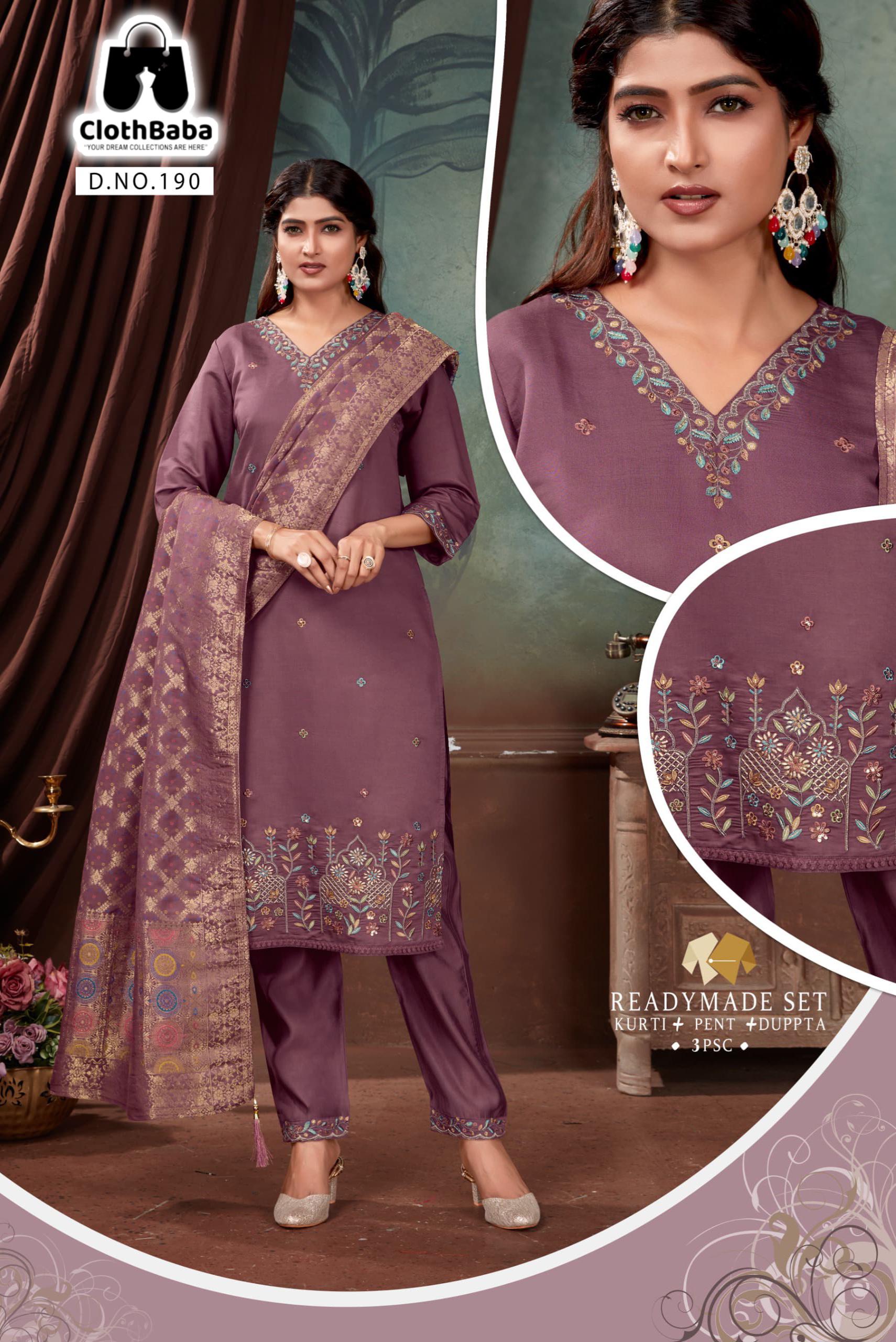 Ethnic Roman Silk Suit with Meena Work Dupatta