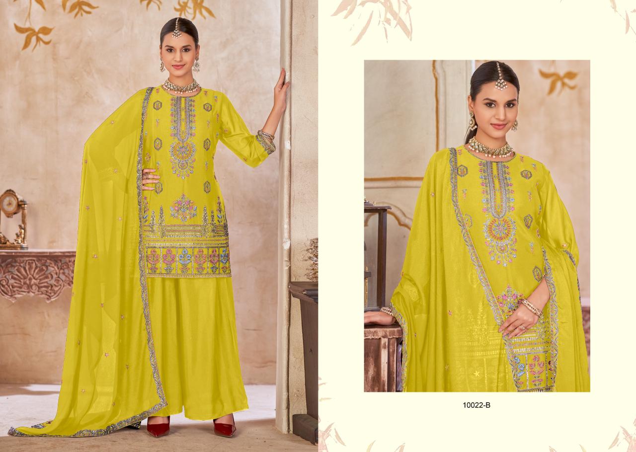 Heavy Designer Chinon Embroidered Readymade Suit