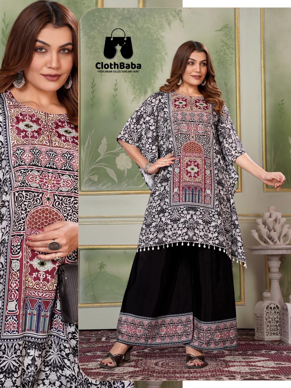 Comfortable and Elegant Crepe Silk Kaftans Ready-to-Wear for Women