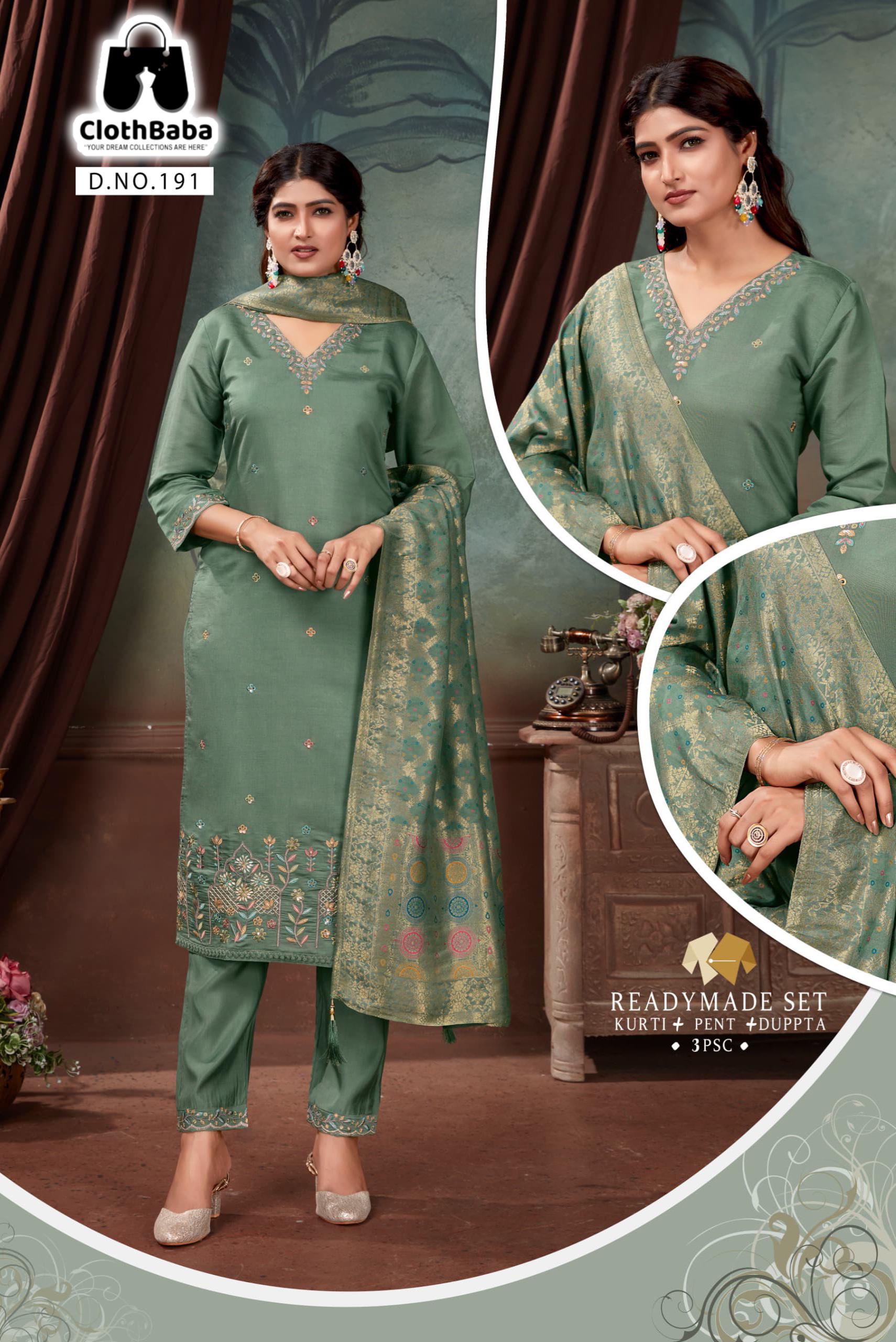 Ethnic Roman Silk Suit with Meena Work Dupatta 