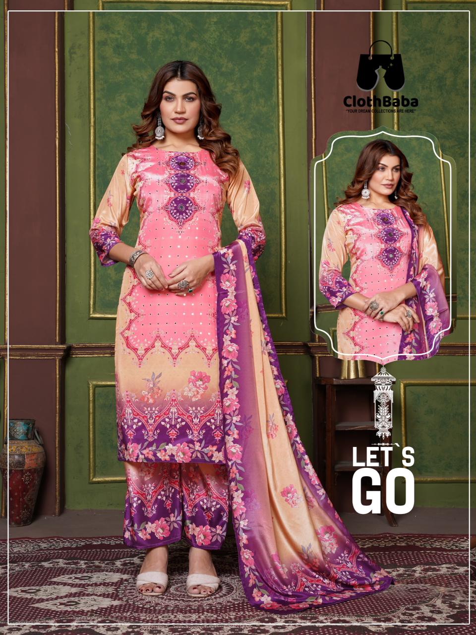 Zara Crepe Silk 3-Piece Pakistani Suit for Ladies Fashion