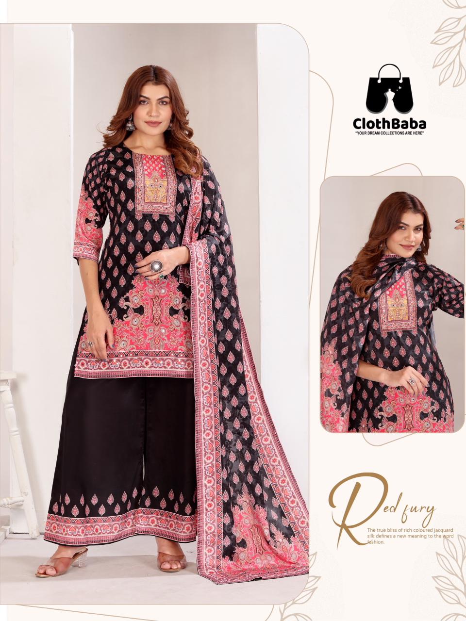 Sufiyana Crepe Silk Pakistani Suit for Ladies Wholesale Set