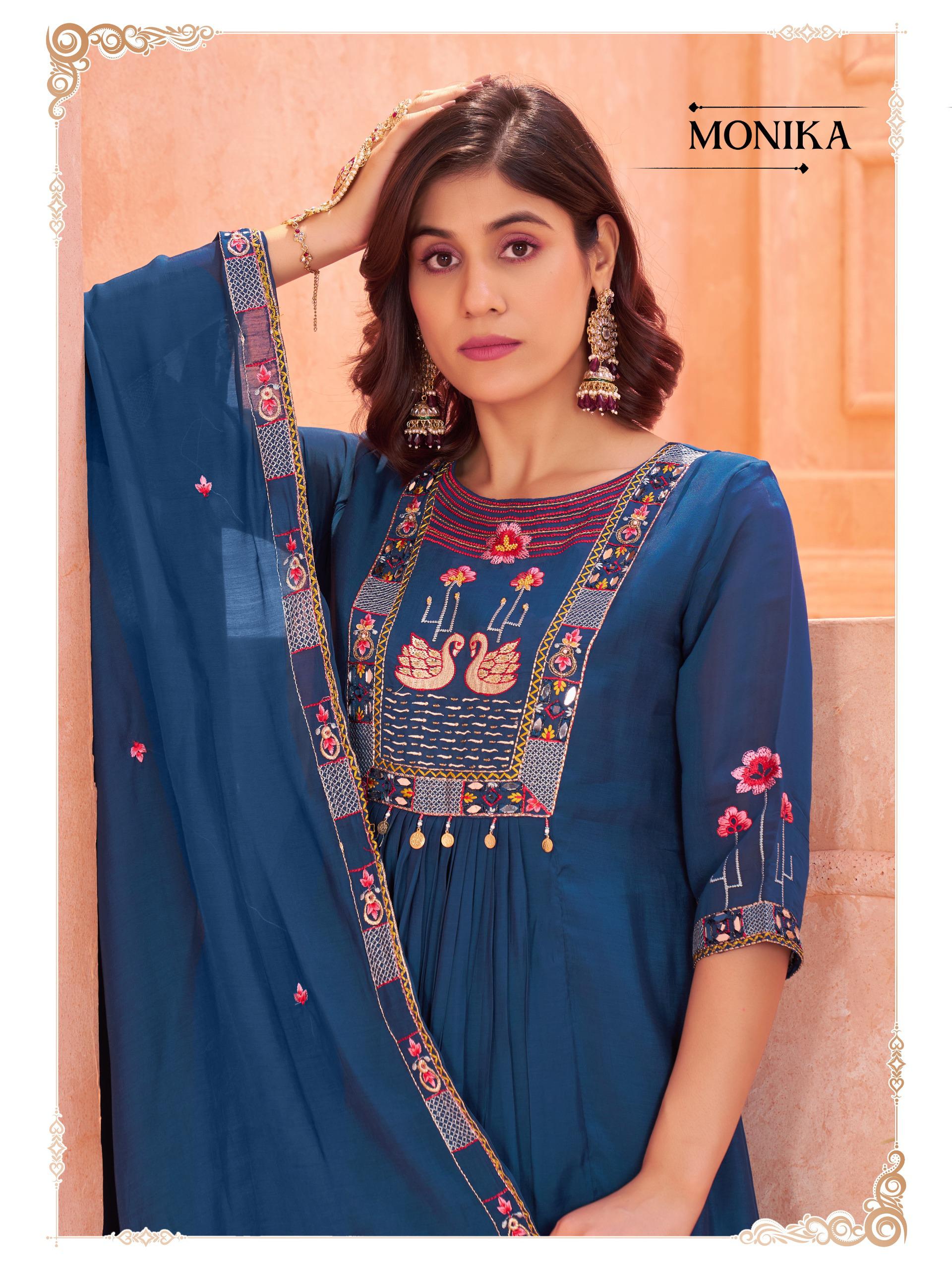Traditional Mul Chanderi Anarkali Suit