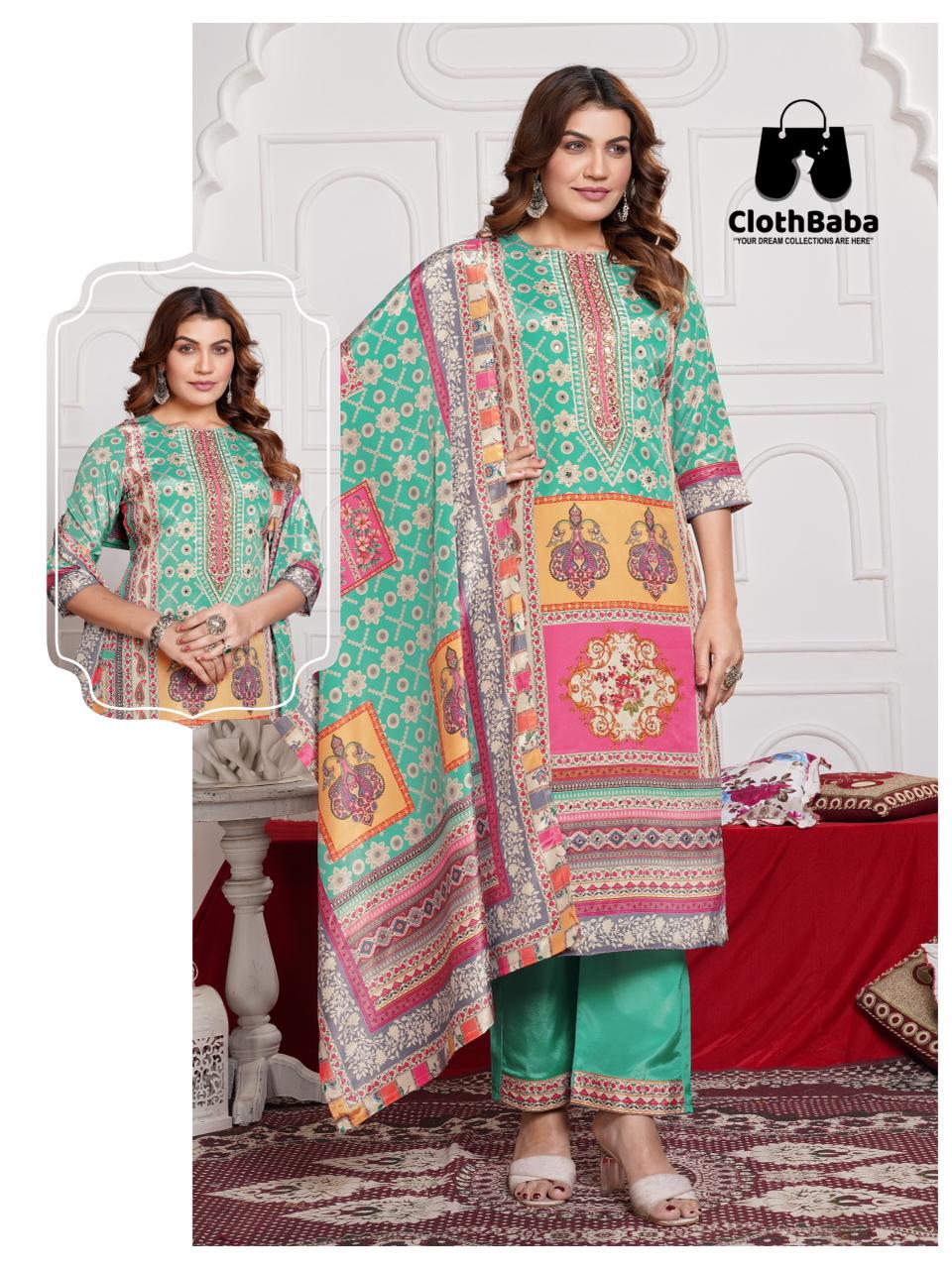 Zara Crepe Silk Pakistani Readymade Suit for Ladies Wholesale