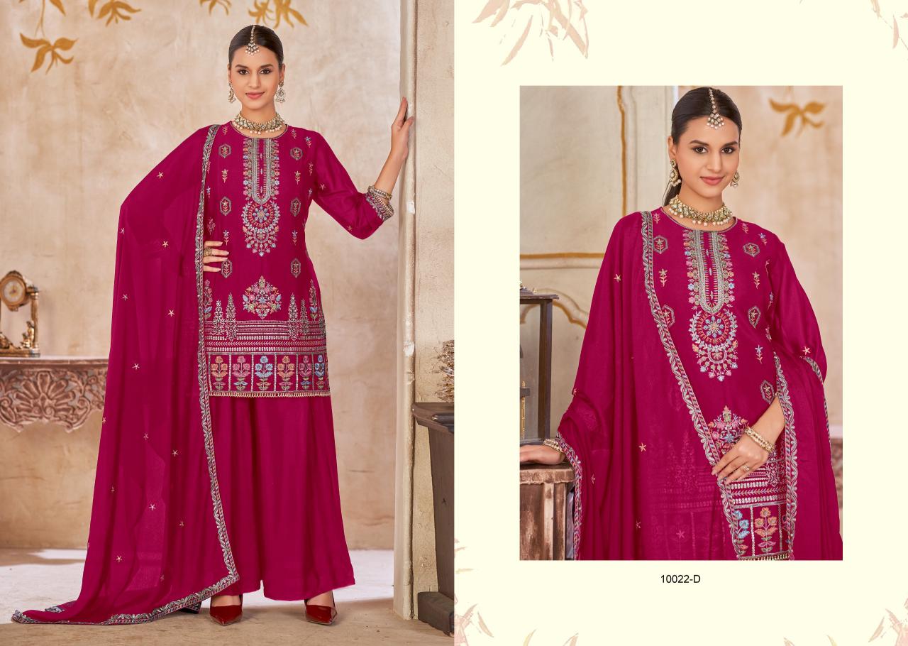 Heavy Designer Chinon Embroidered Readymade Suit