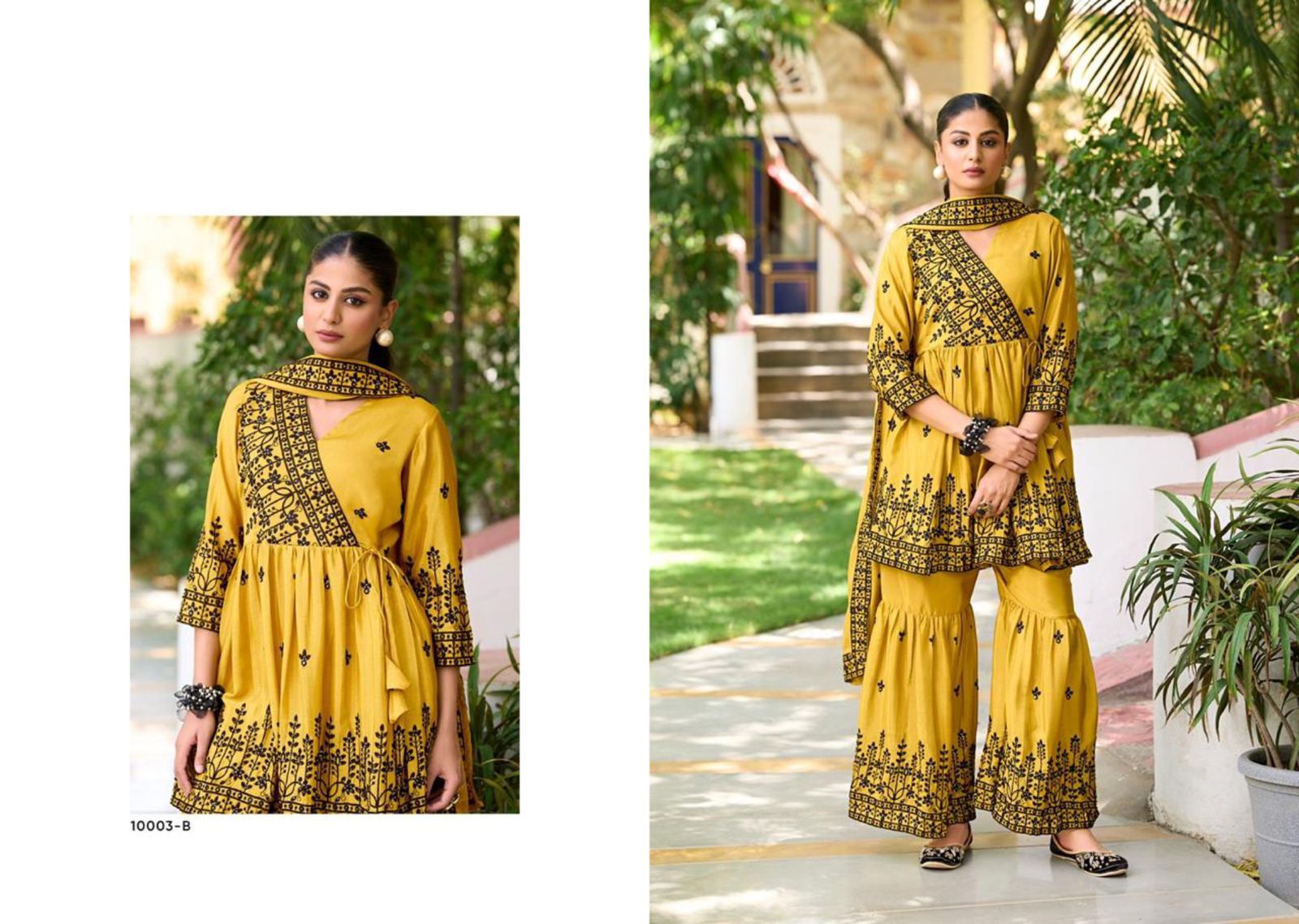 Premium Heavy Embroidered Chinon Co-ord Set for Women