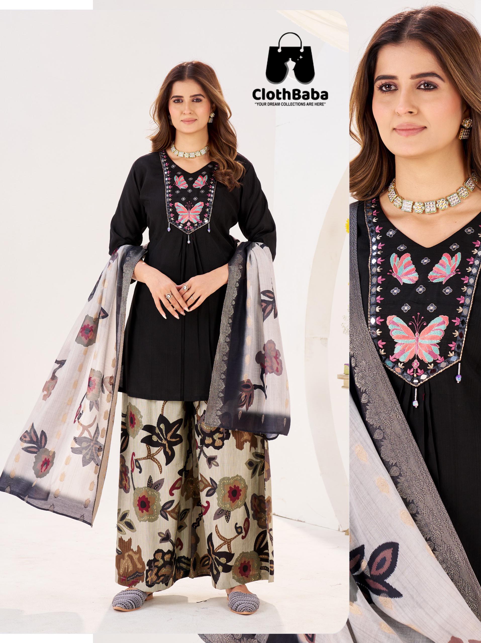Premium Ladies Readymade Suits in Vetican/Roman Silk