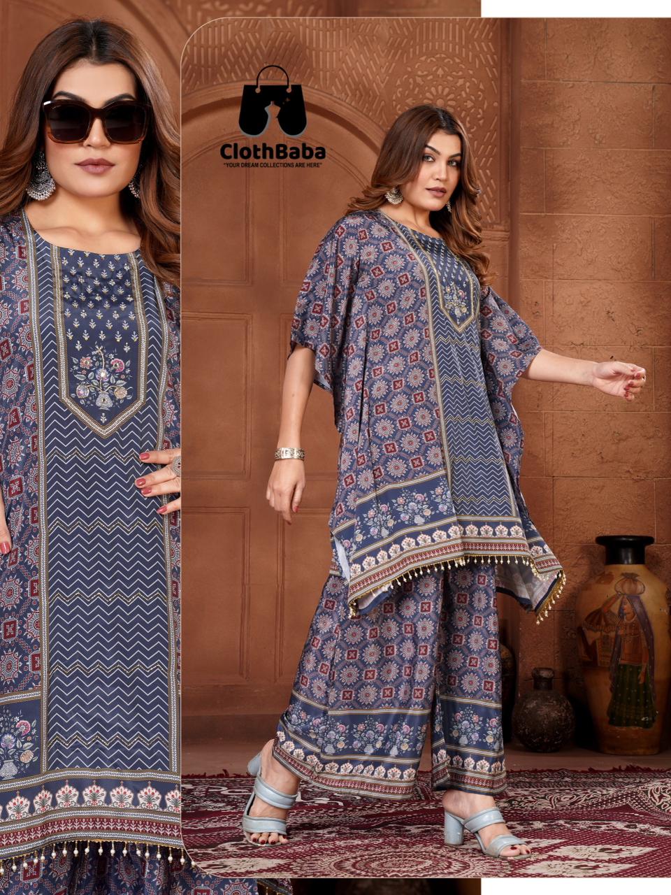 Premium Crepe Silk Kaftans for Ladies Casual and Party Wear
