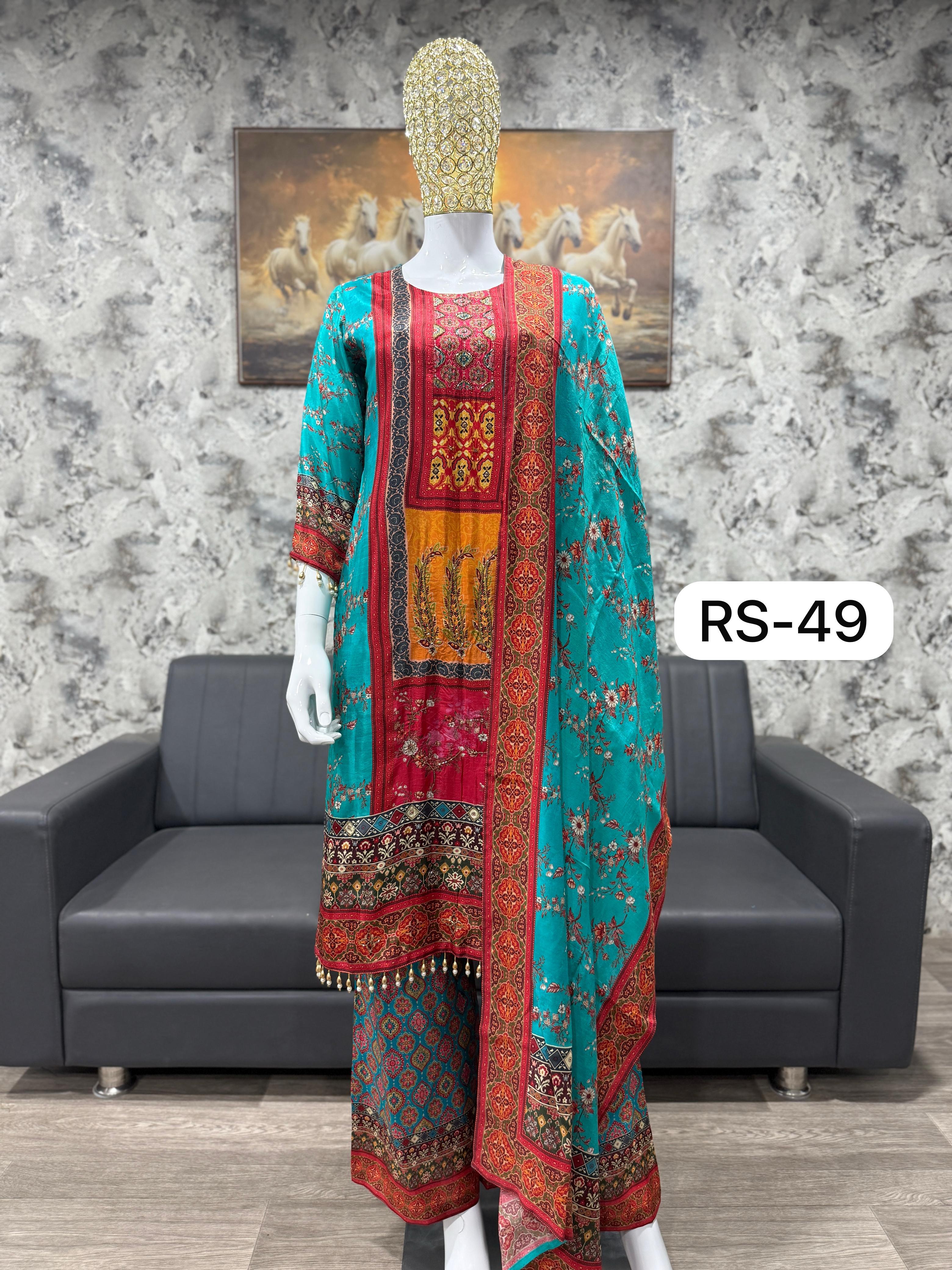 Sophisticated Natural Crepe Suit– Premium Quality Natural Crepe Ensemble