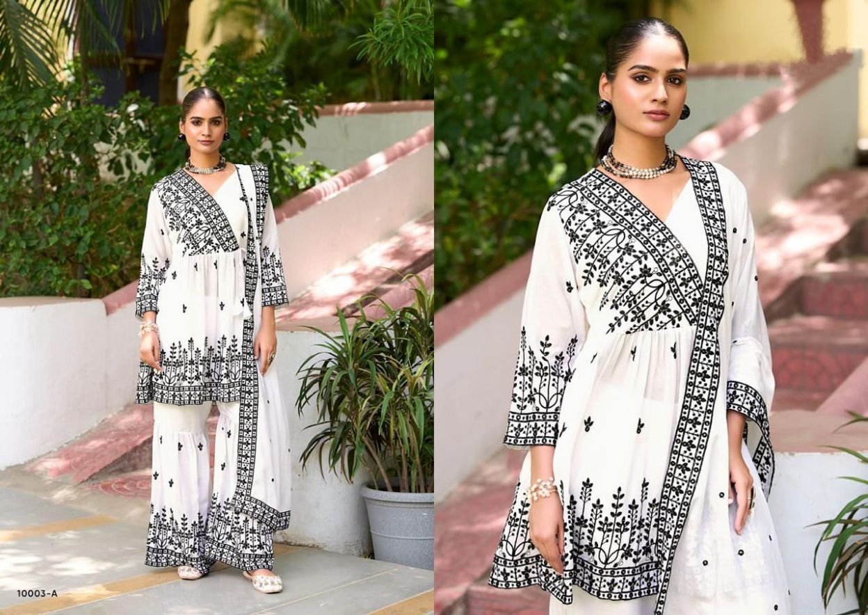 Premium Heavy Embroidered Chinon Co-ord Set for Women