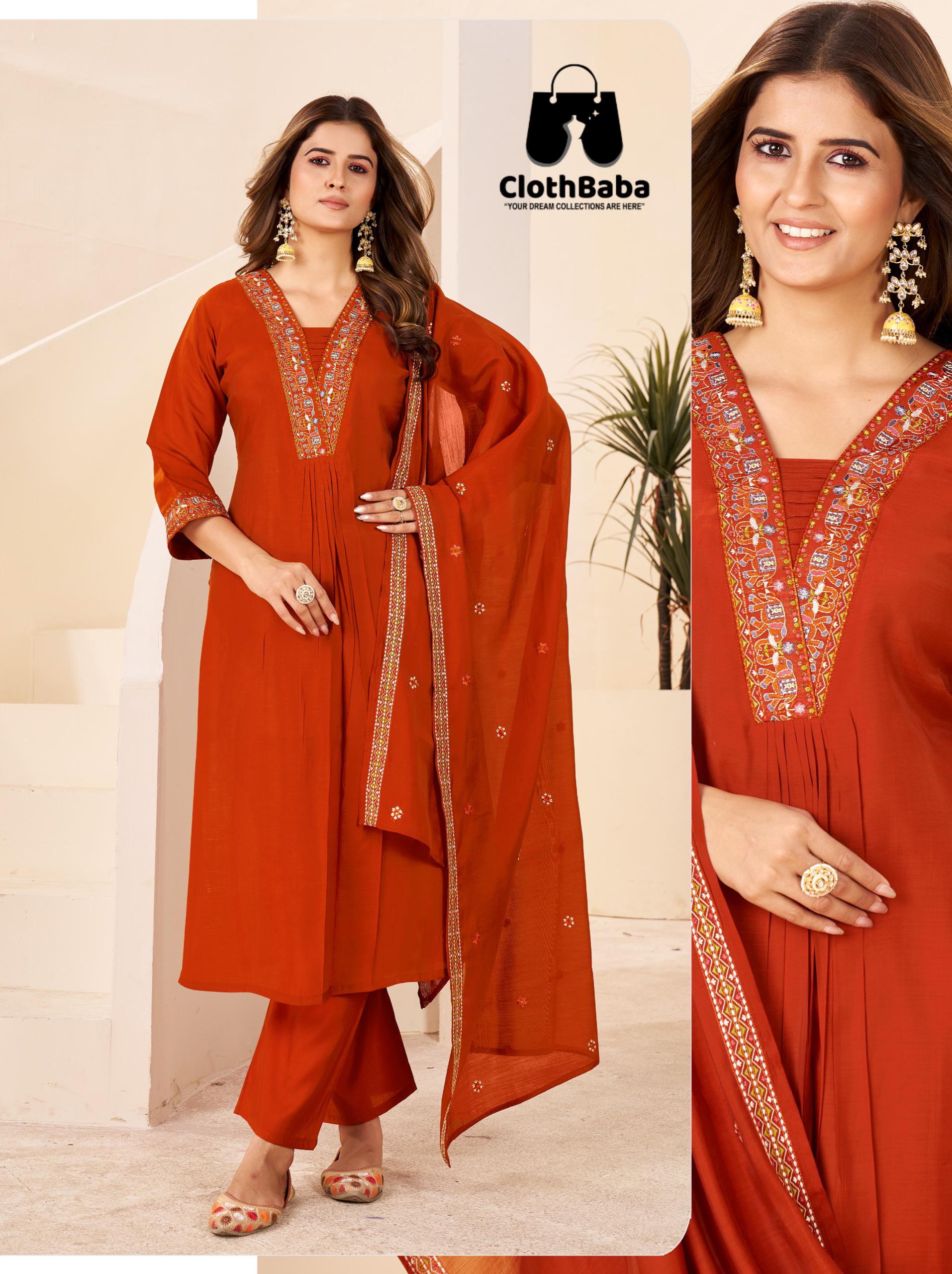 Beautifully Designed Mul Chanderi Women Suits