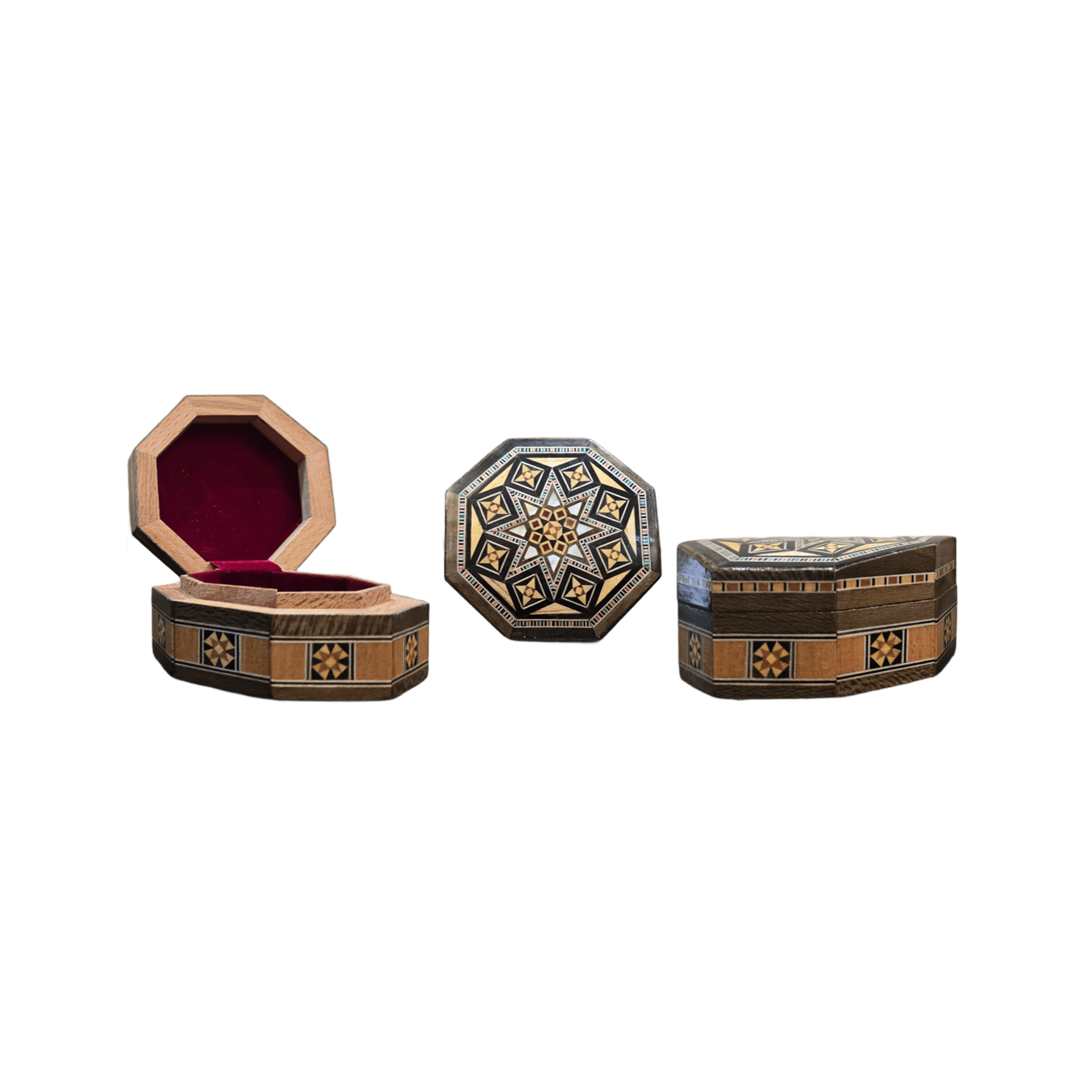 Small Mosaic Wooden Handmade Box [Octagon]
