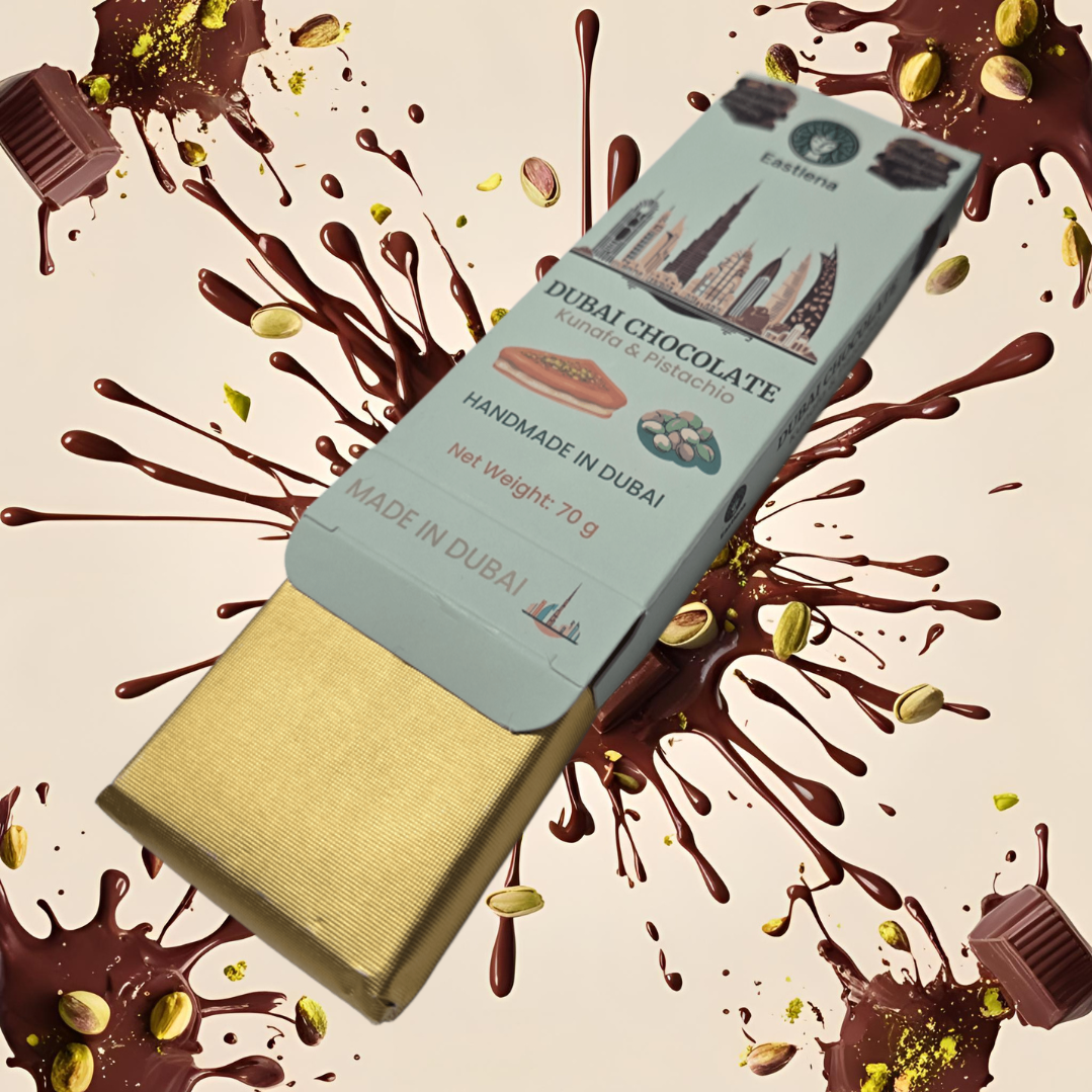 Eastlena Dubai Chocolate - 70g [Kunafa & Pistachio]