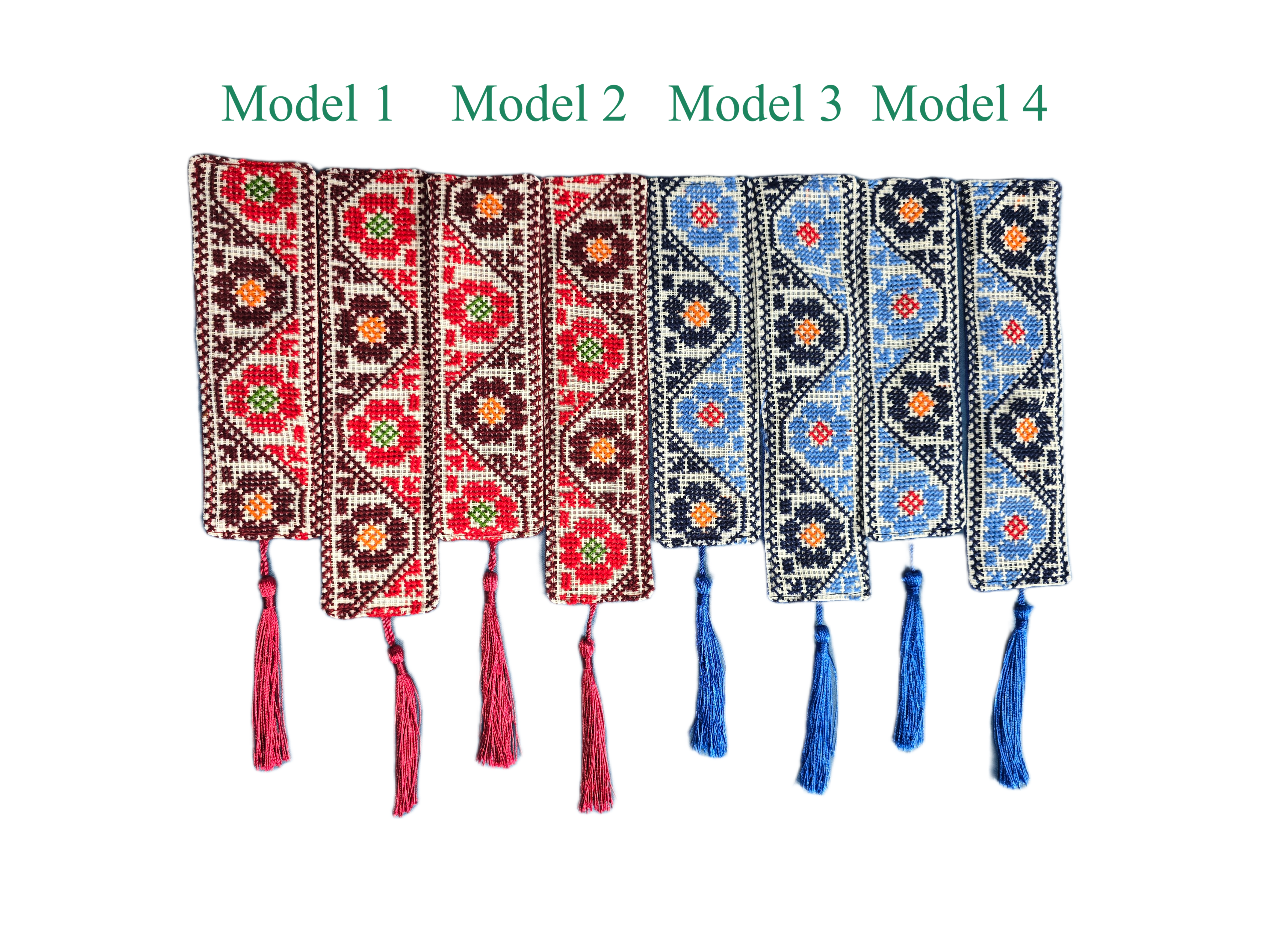 Tatreez Bookmark [Qaws Ward / Flower Arch]
