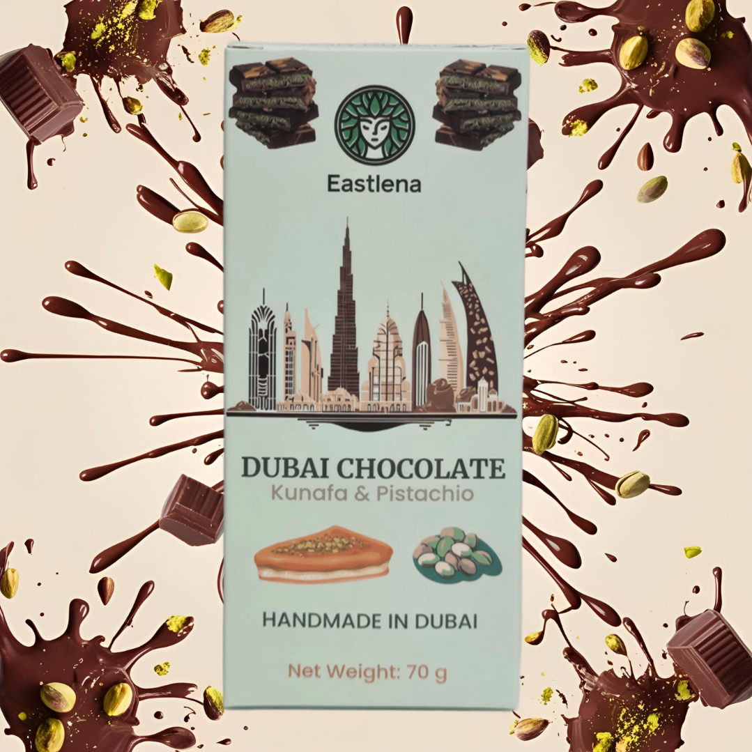 Eastlena Dubai Chocolate - 70g [Kunafa & Pistachio]