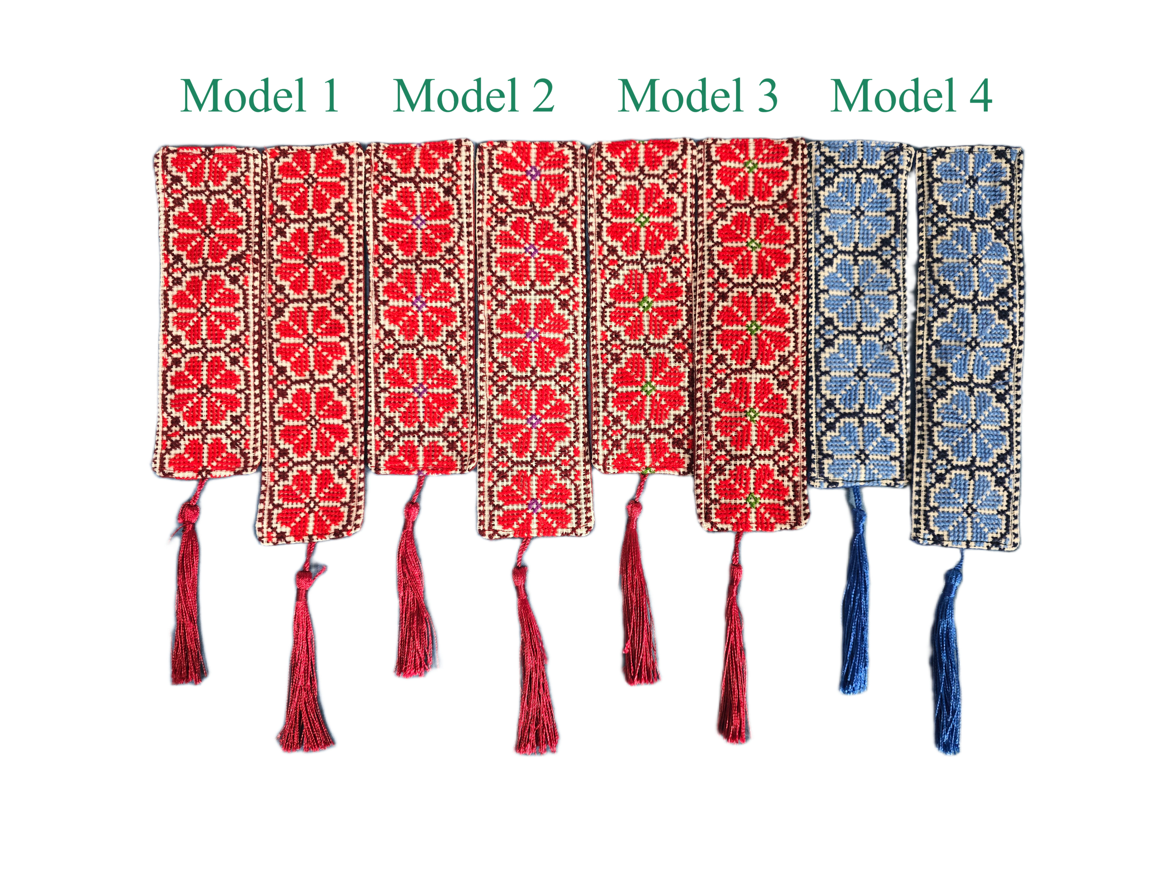 Tatreez Bookmark [Wardat Al Sham / Damascus Rose]