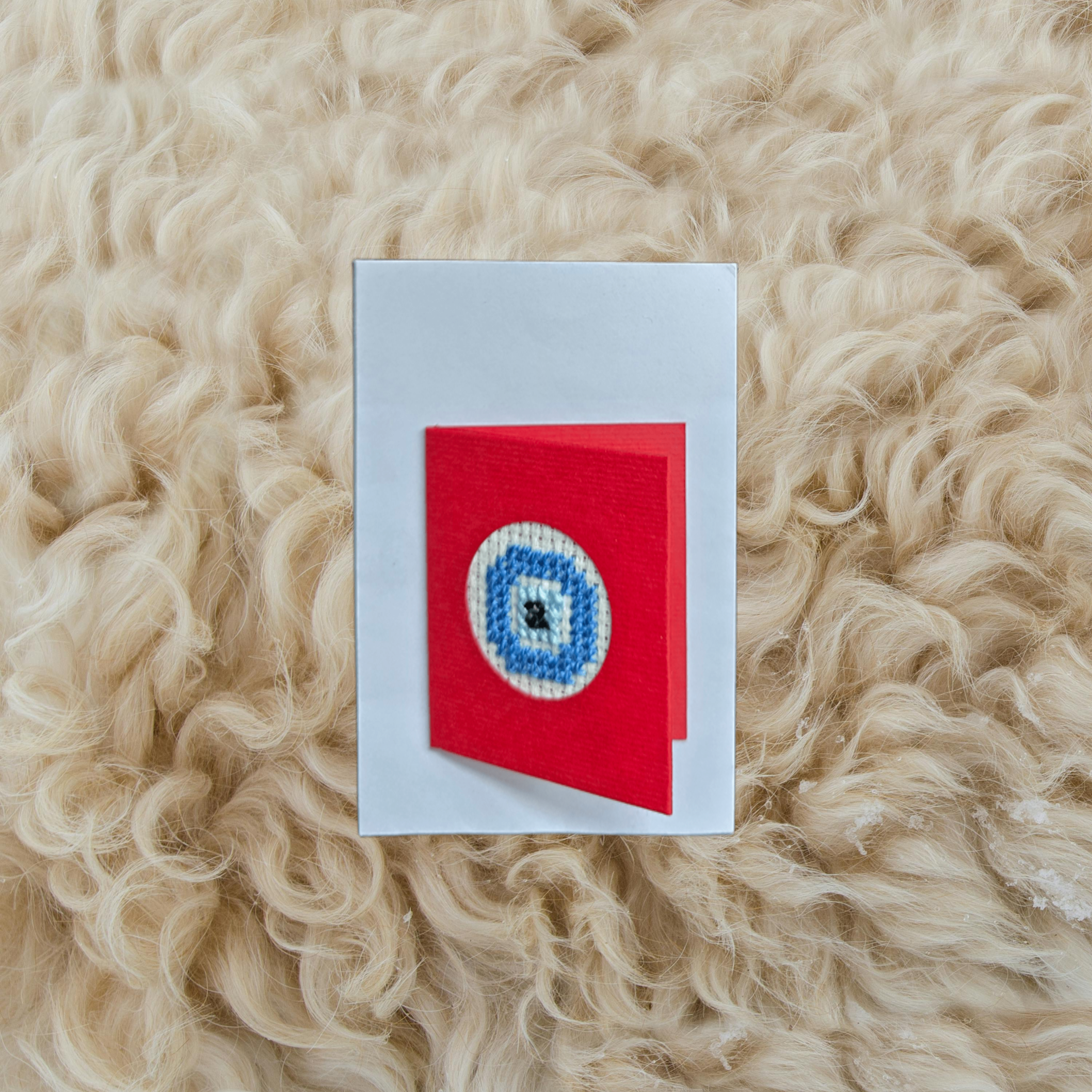 Tatreez Greeting Card [Evil Eye]