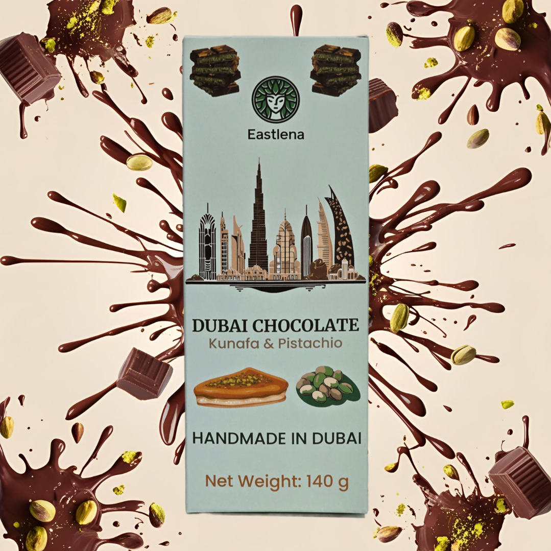 Eastlena Dubai Chocolate - 140g [Kunafa & Pistachio]