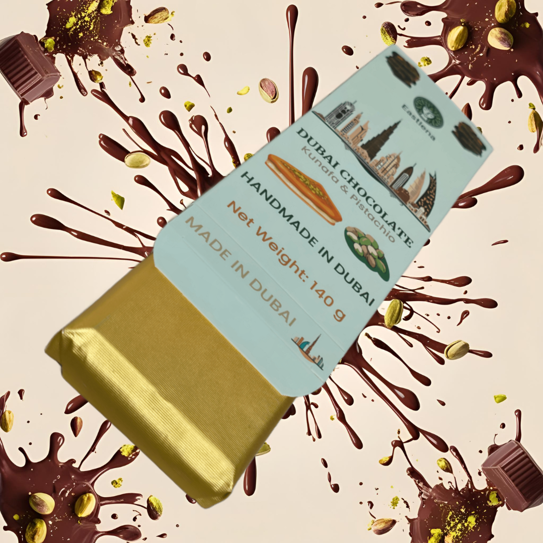 Eastlena Dubai Chocolate - 140g [Kunafa & Pistachio]