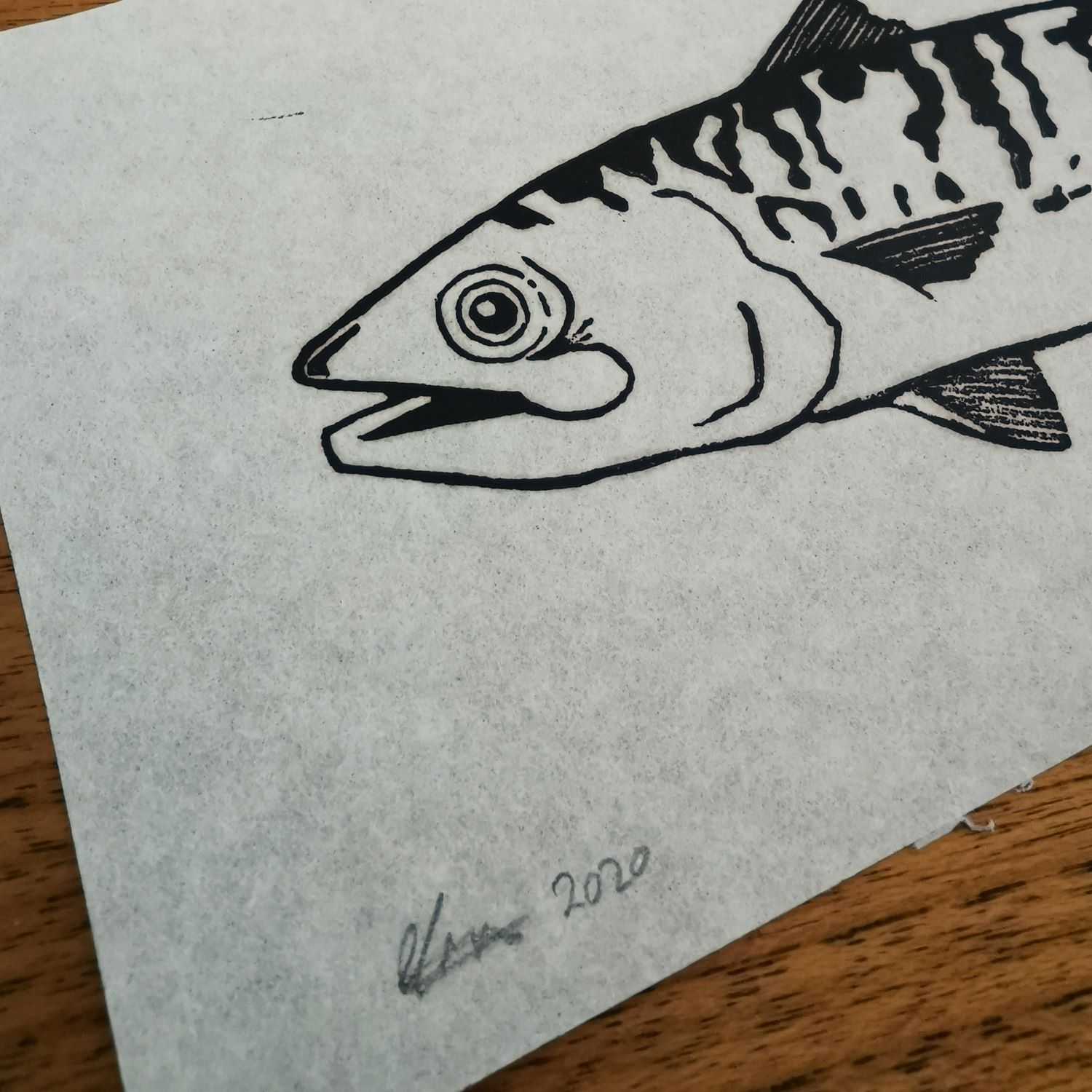 Makreel in zwart/wit