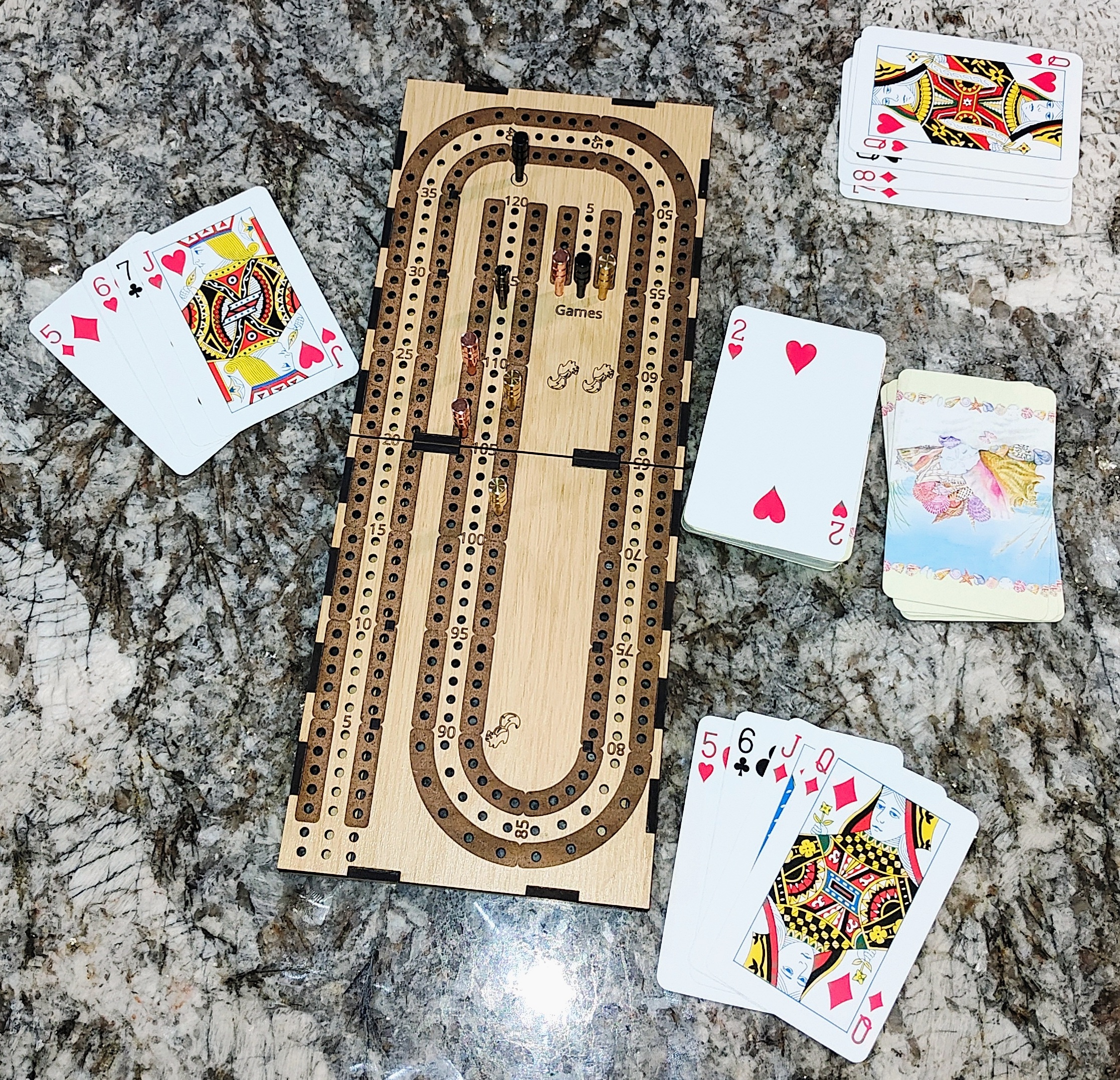 Travel-edition Cribbage Board