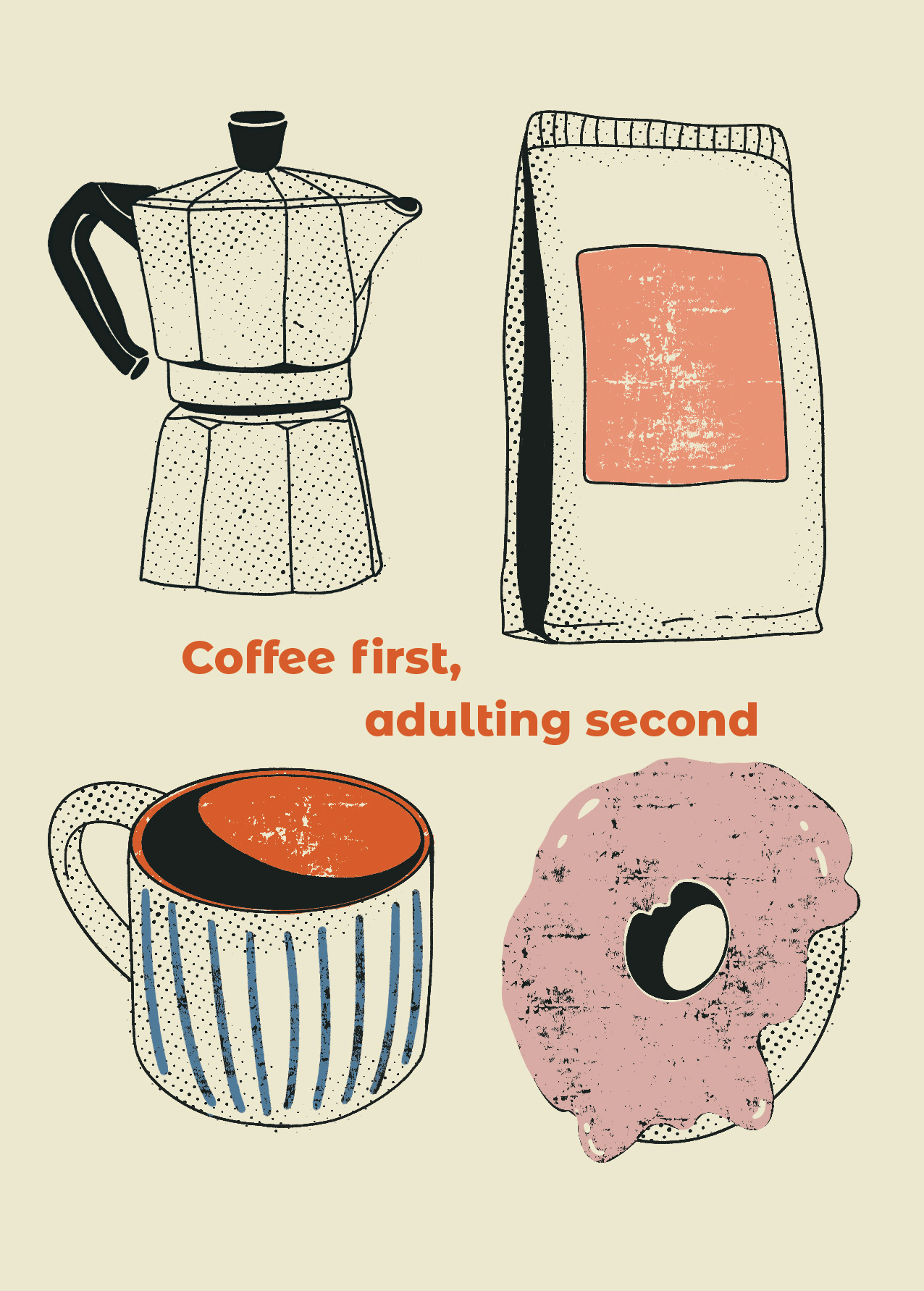 [Postcard] coffee Set