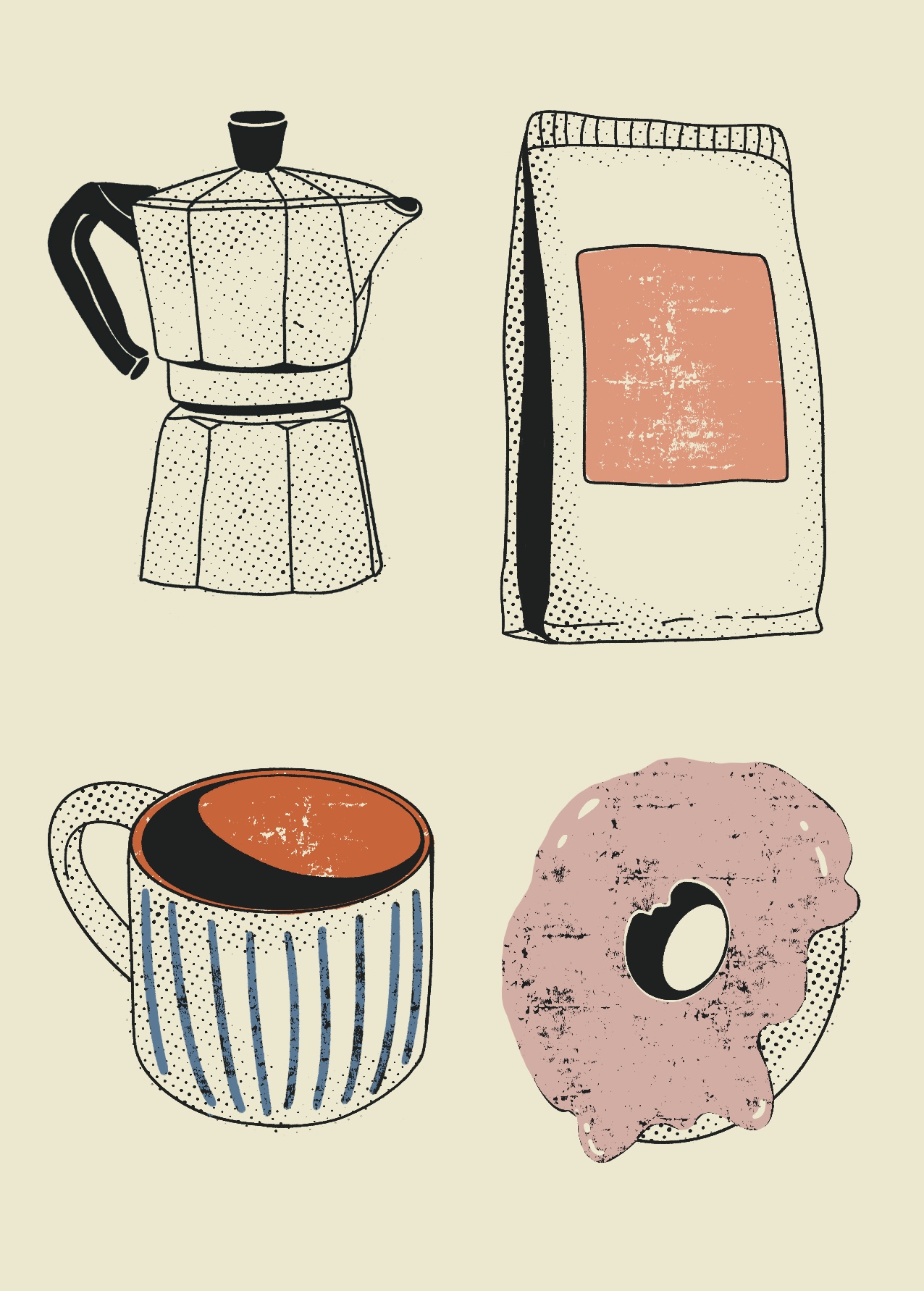 [Postcard] coffee Set