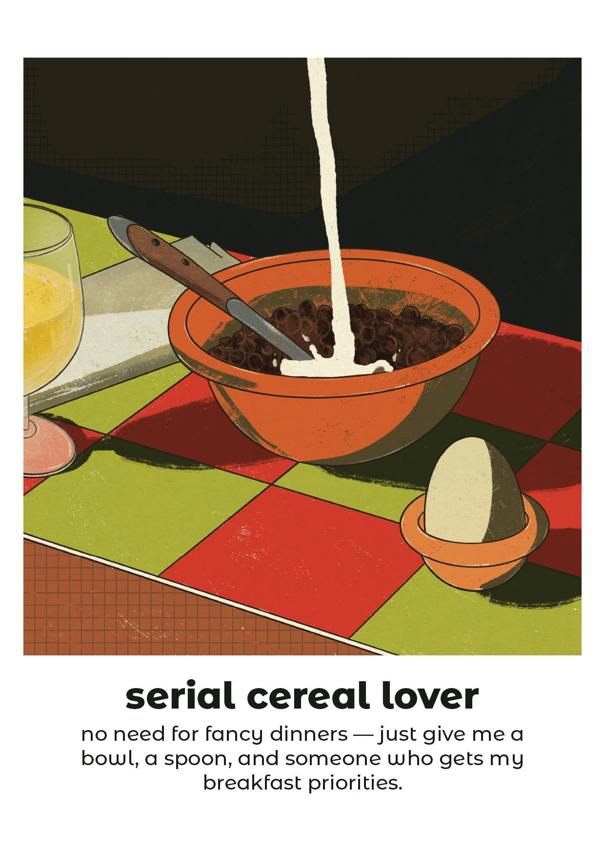 [Postcard] serial cereal lover