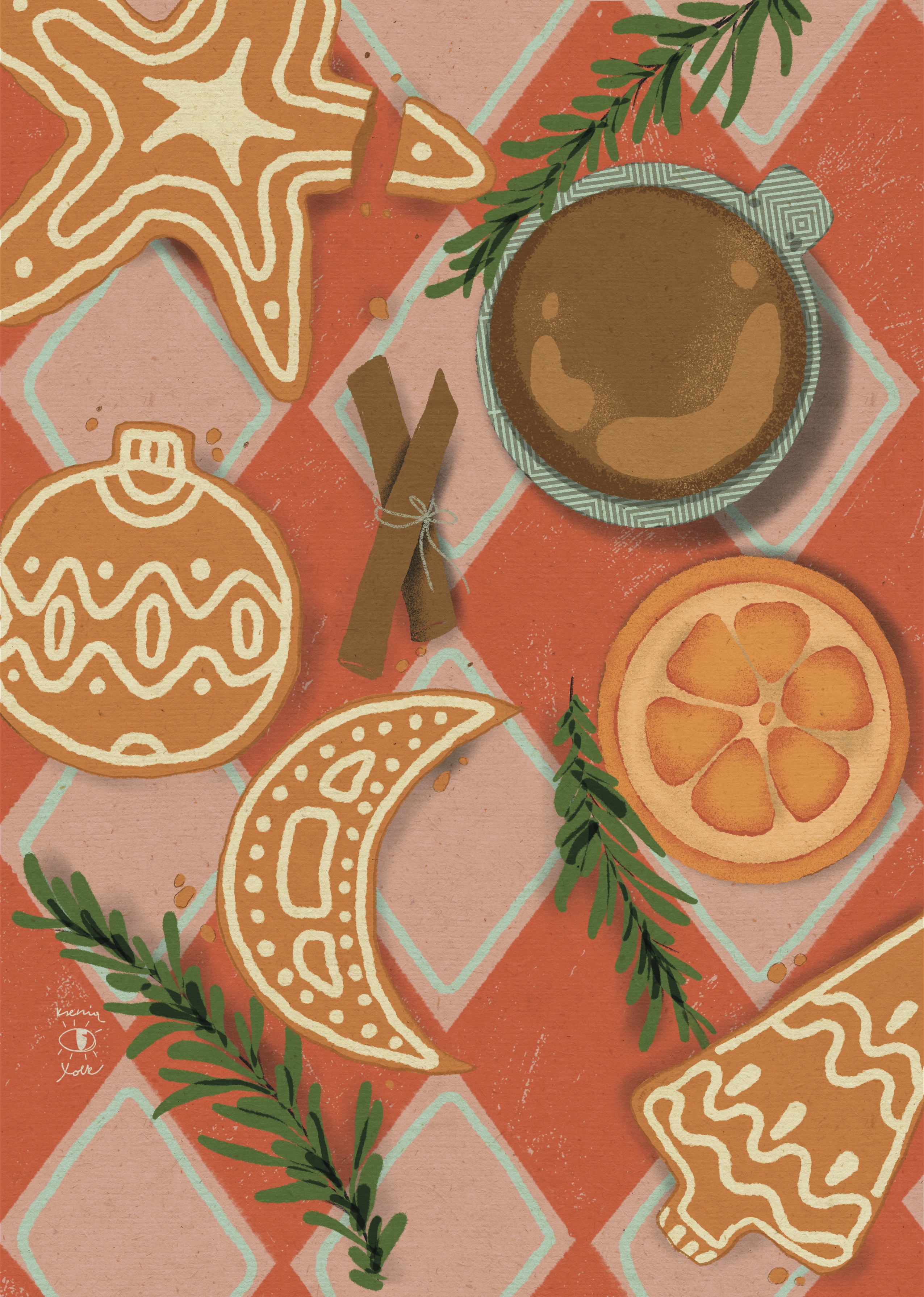 [Postcard] gingerbreads  