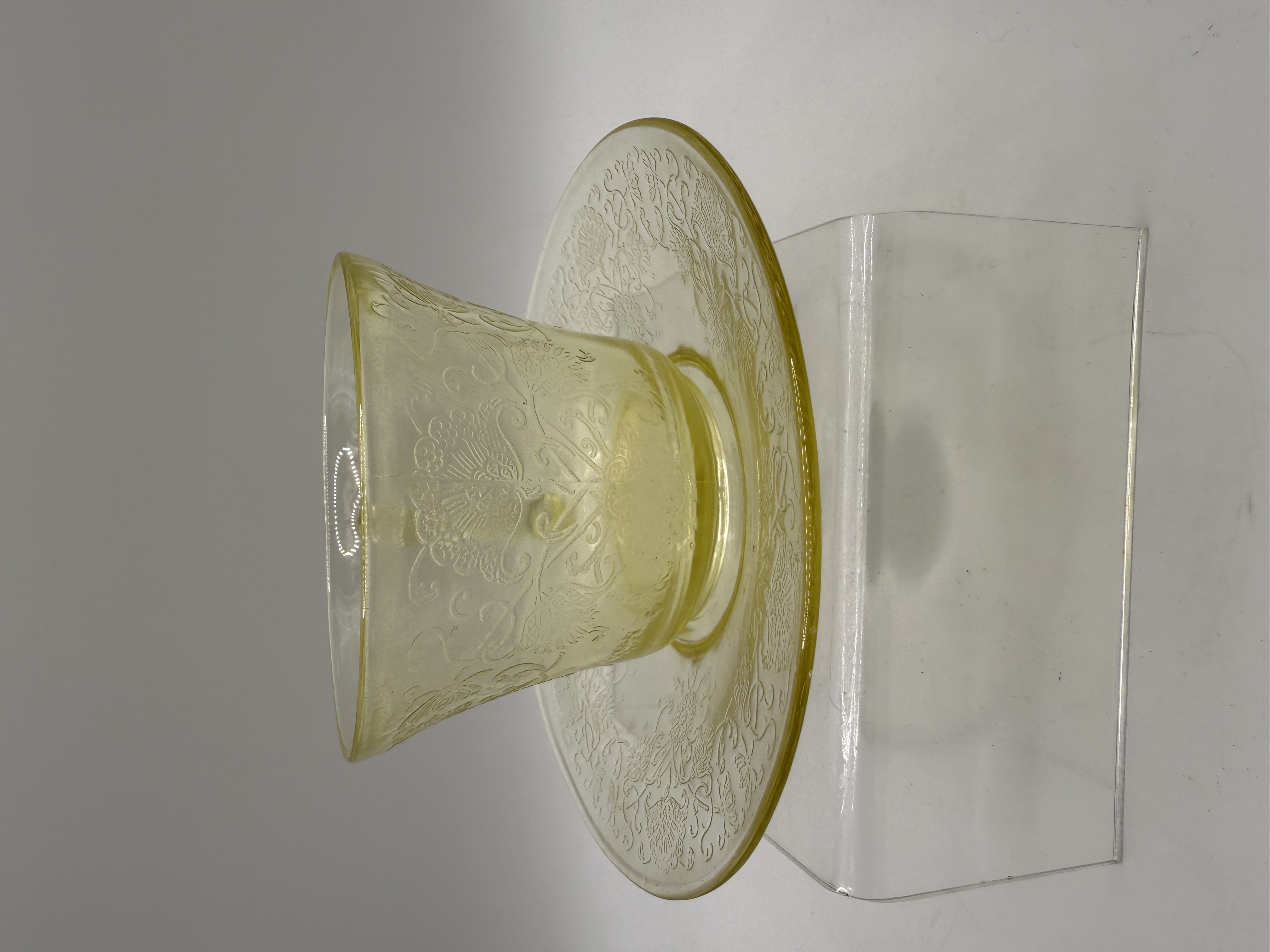 Florentine 2 Yellow Depression Glass Cup and Saucer By Hazel and Atlas