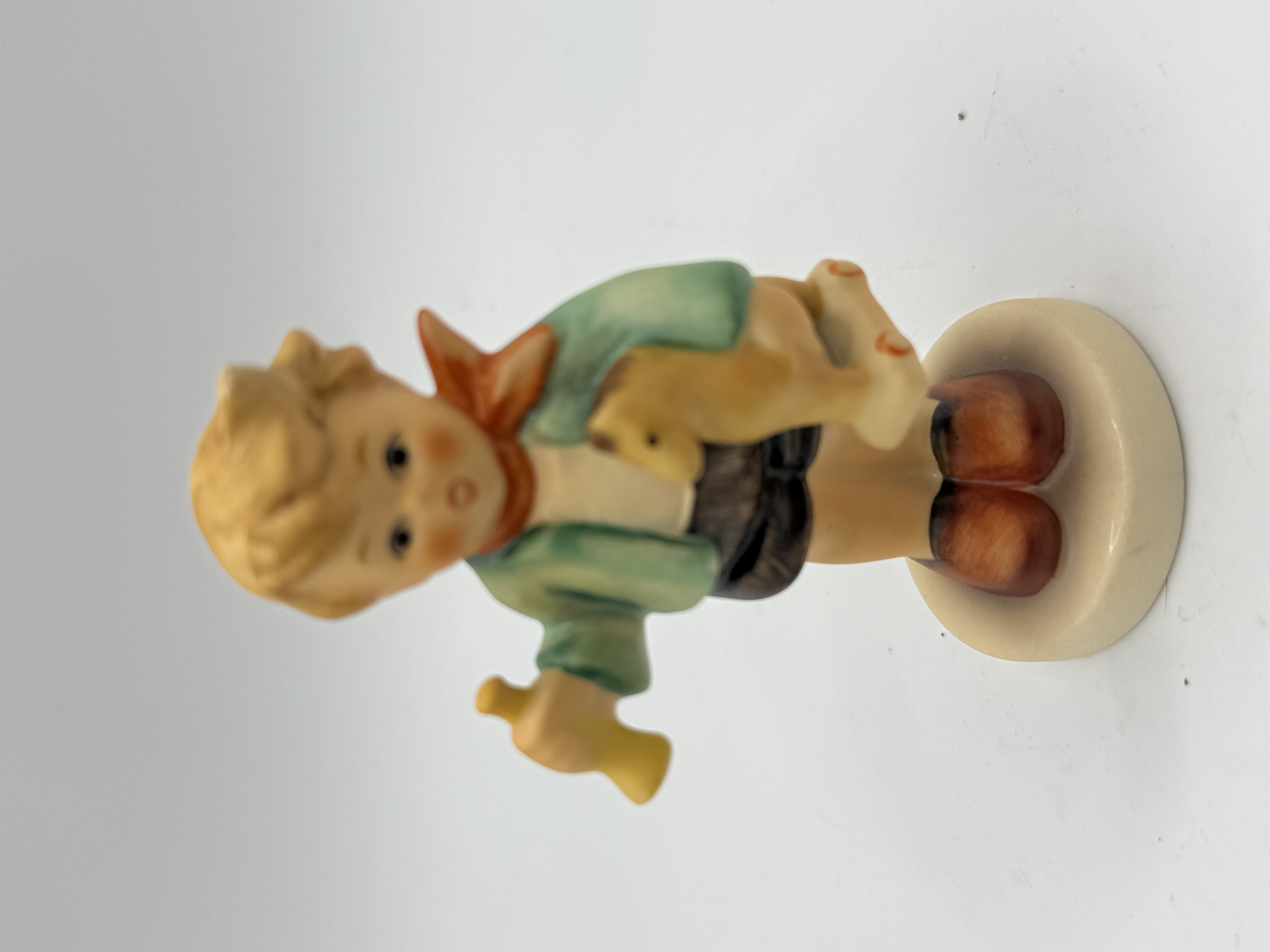 Vintage Goebel Hummel 239C Porcelain Figurine of Boy With Horse and Horn, 1967