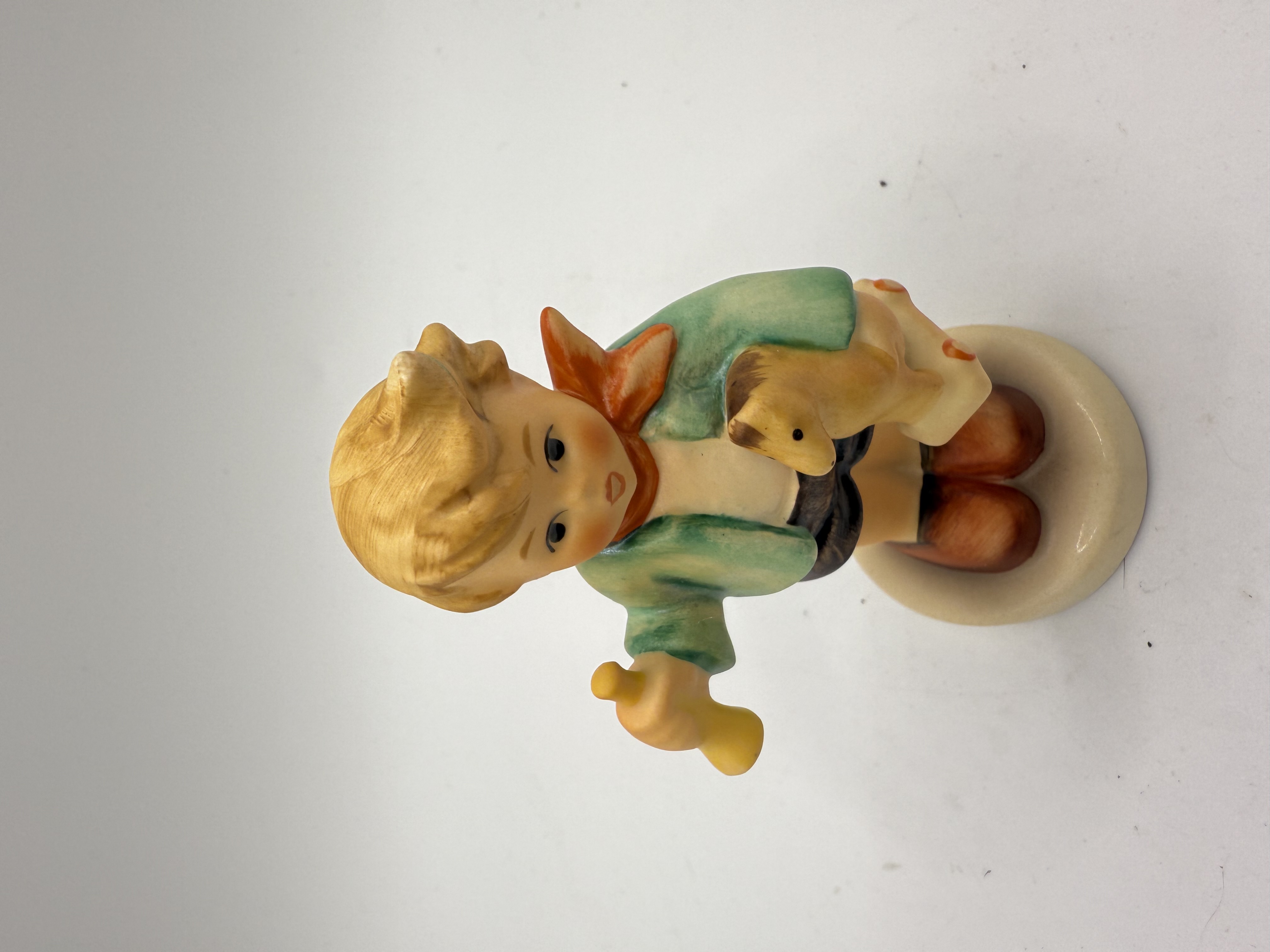 Vintage Goebel Hummel 239C Porcelain Figurine of Boy With Horse and Horn, 1967