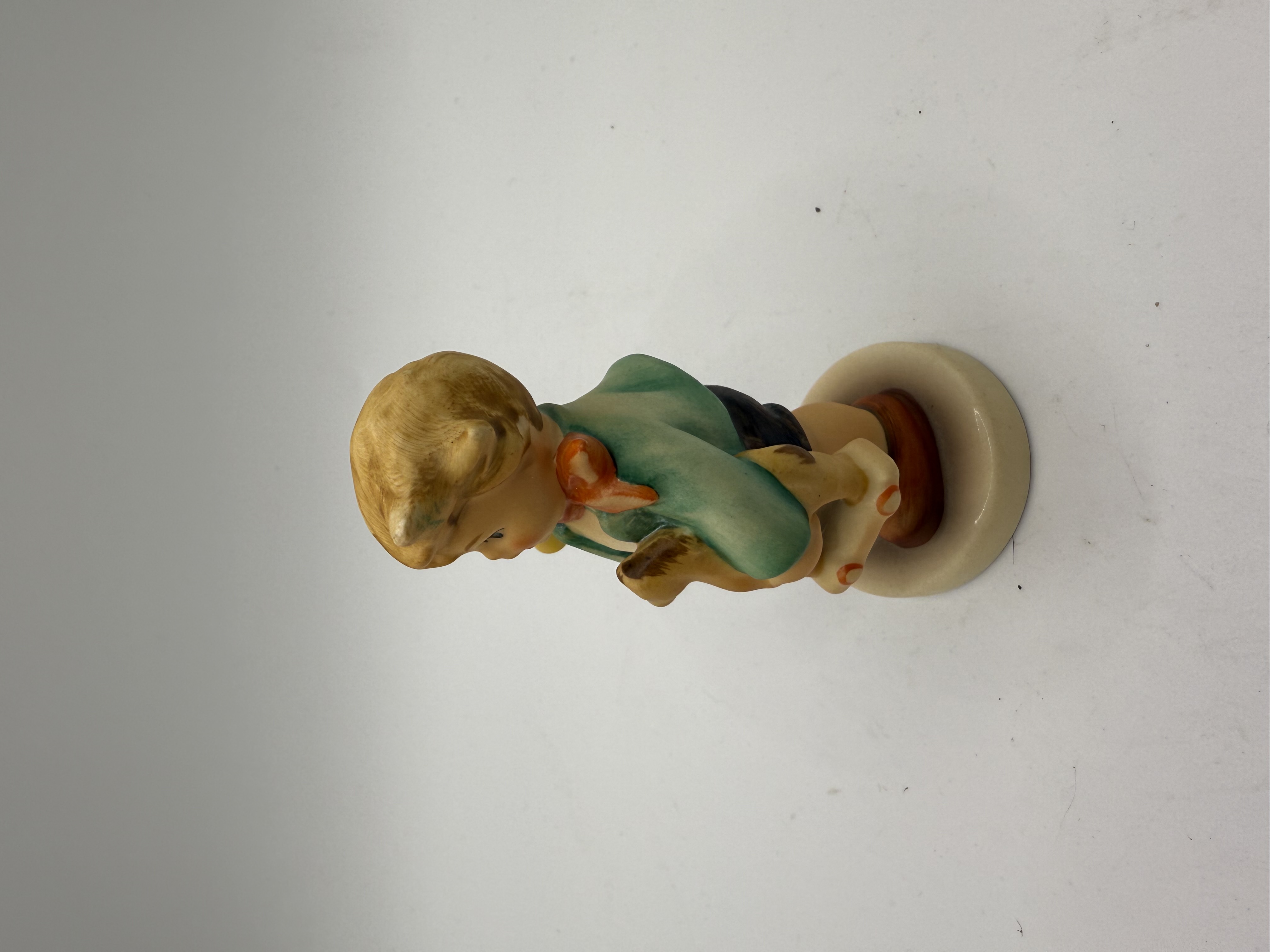 Vintage Goebel Hummel 239C Porcelain Figurine of Boy With Horse and Horn, 1967