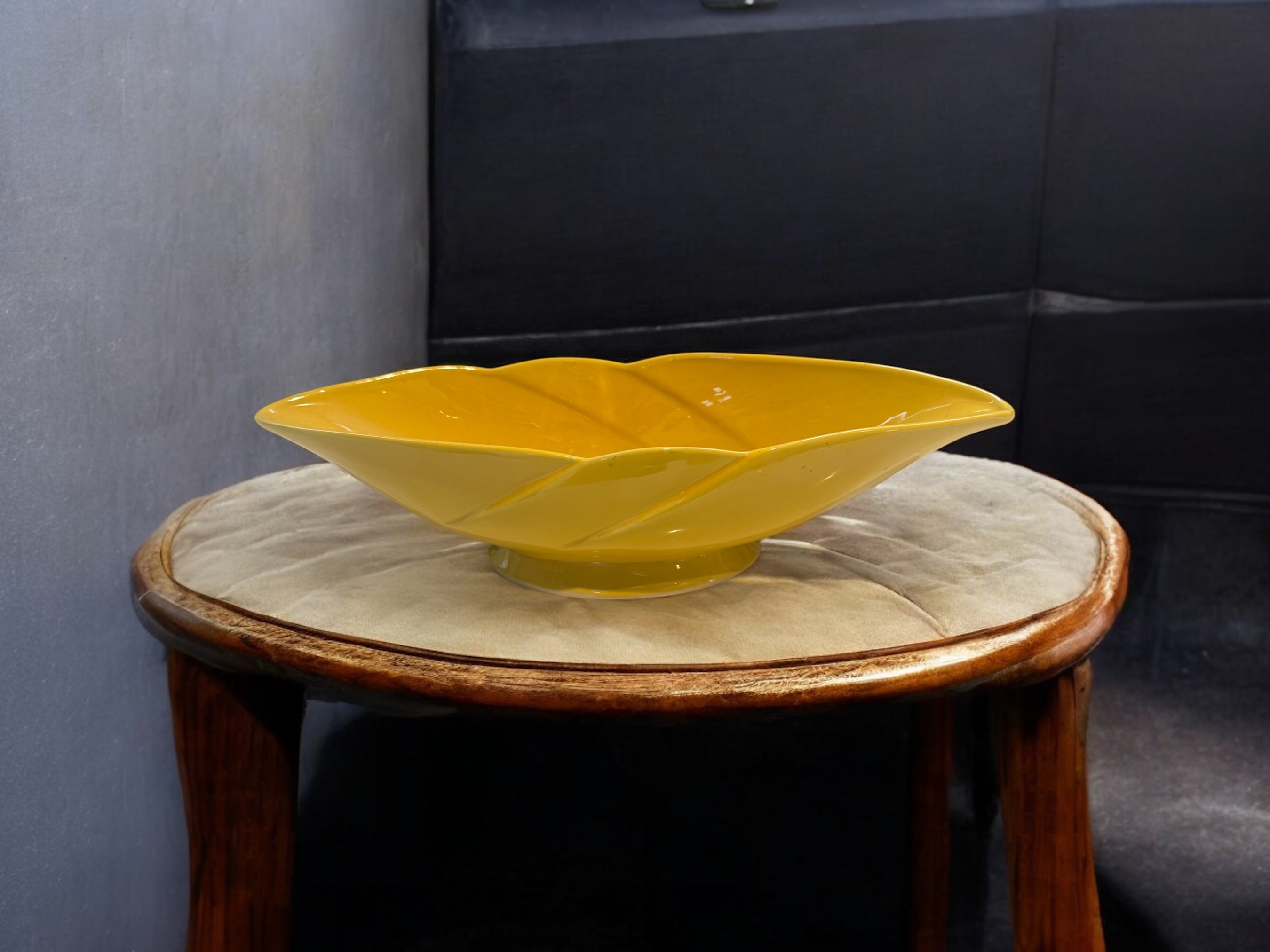 Beauceware Pottery 374 Yellow Centrepiece Dish