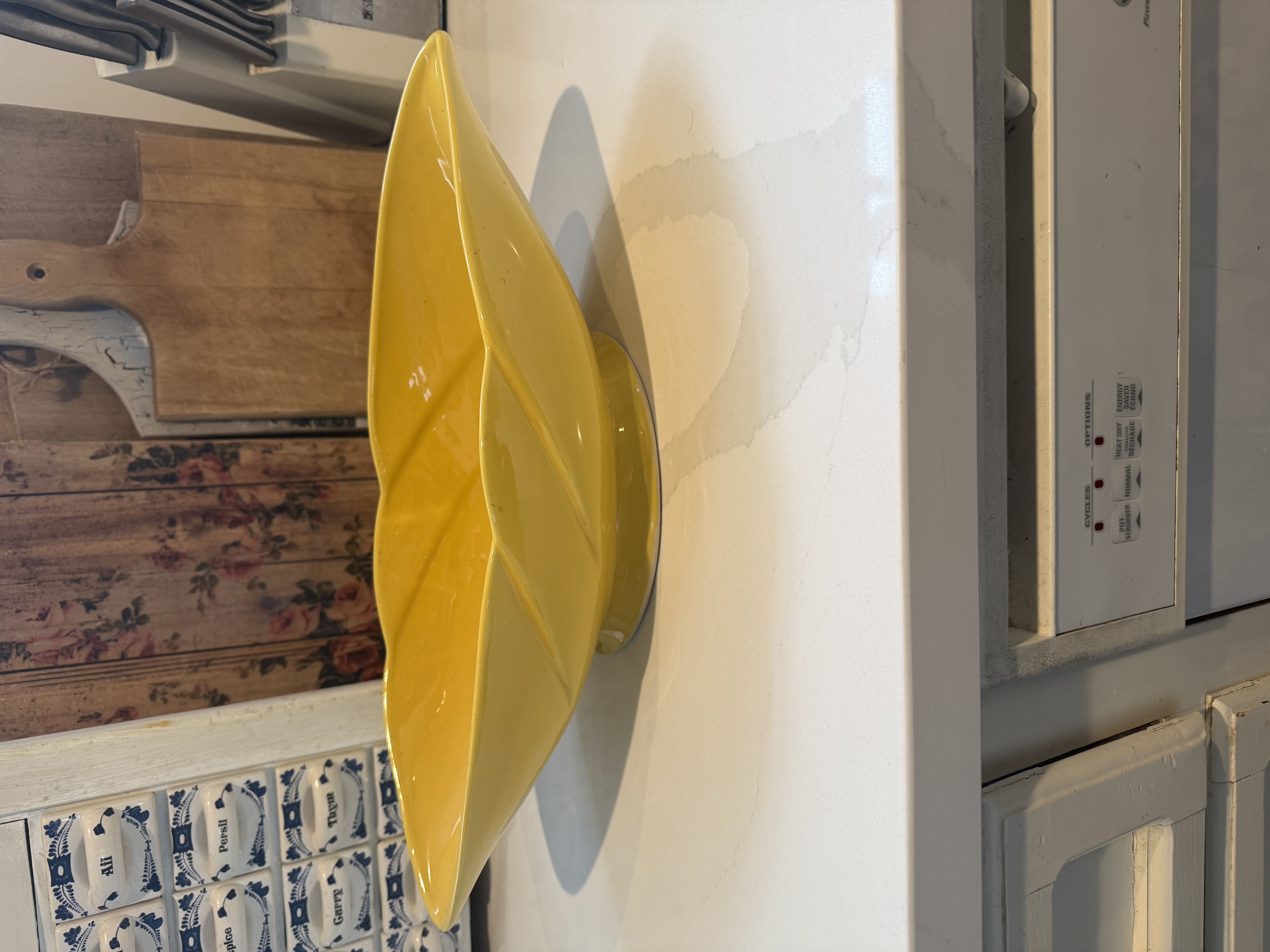 Beauceware Pottery 374 Yellow Centrepiece Dish