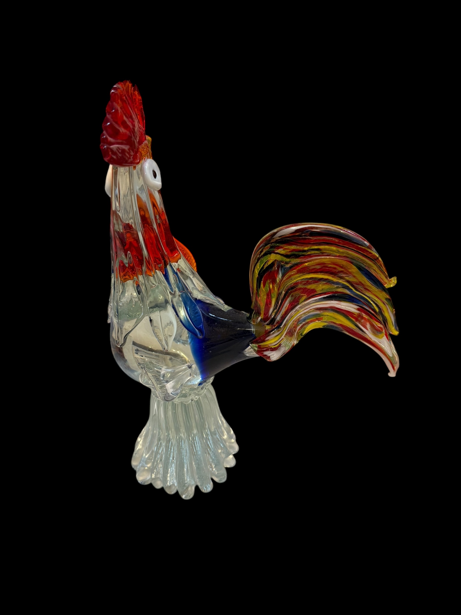 Handcrafted Glass Rooster Figurine