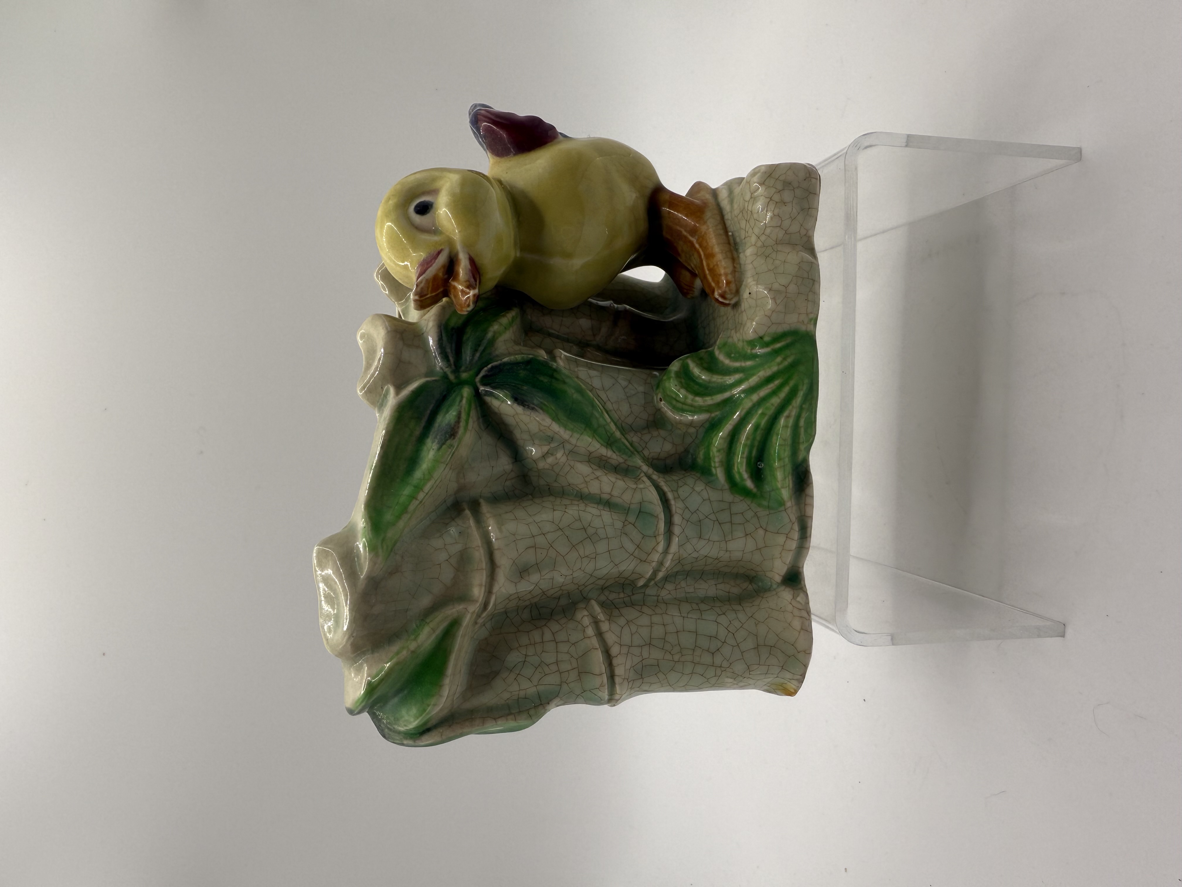 Vintage Hand Painted Porcelain Duck Planter Shafford Pottery