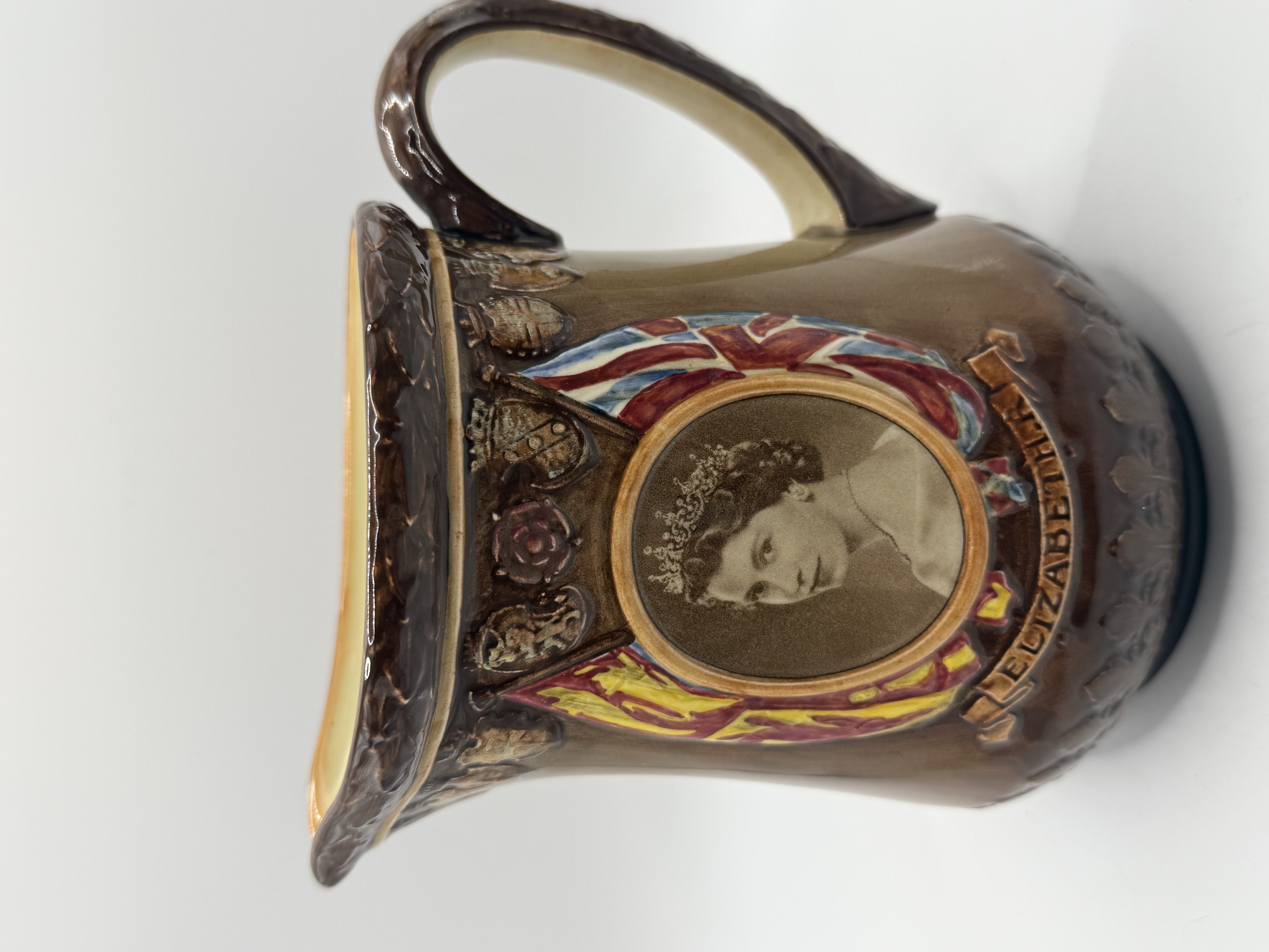 1953 QUEEN ELIZABETH II Royal Doulton jug Commemorating the Coronation - RARE