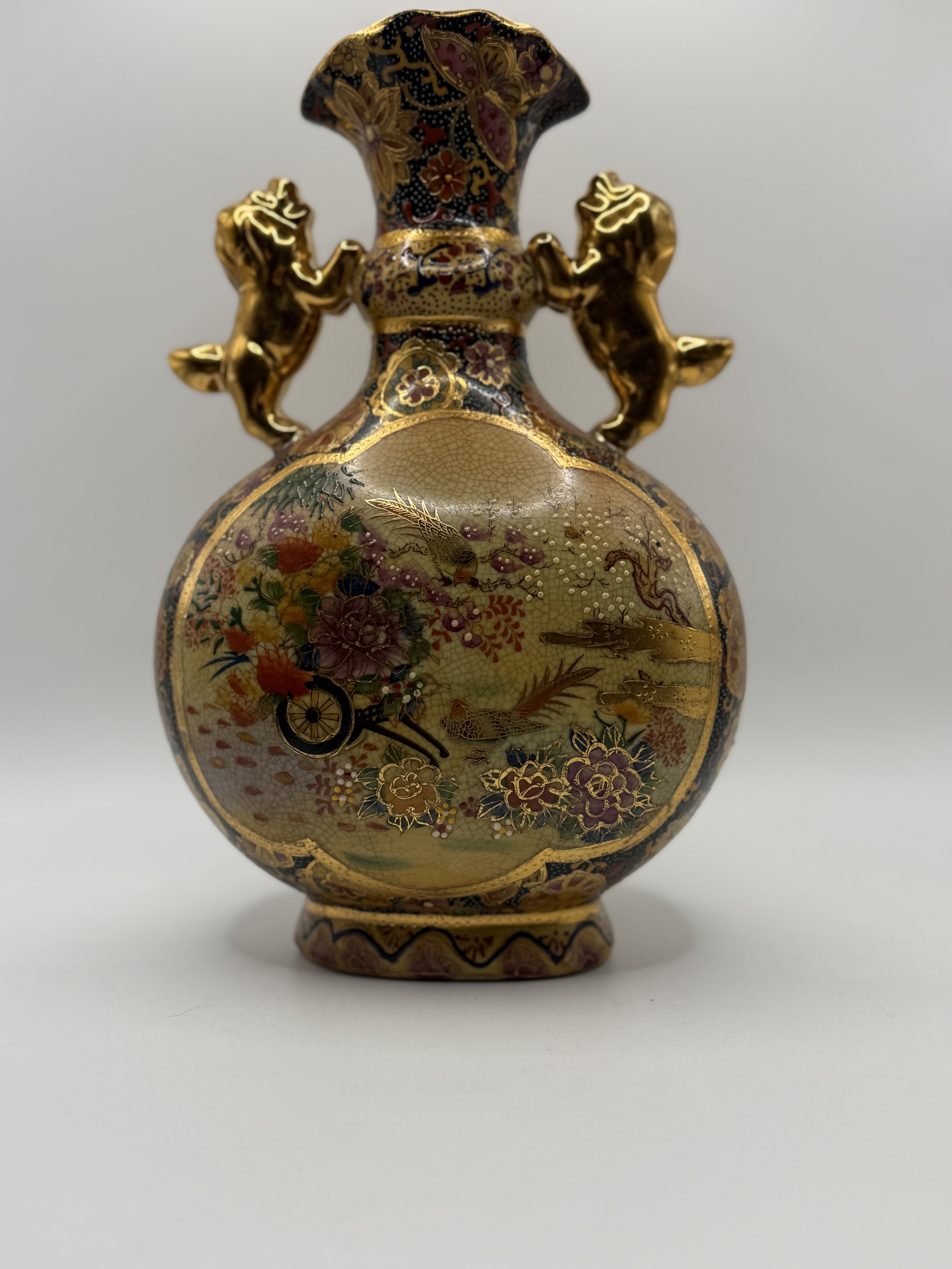 Antique Decorative  Satsuma Vase