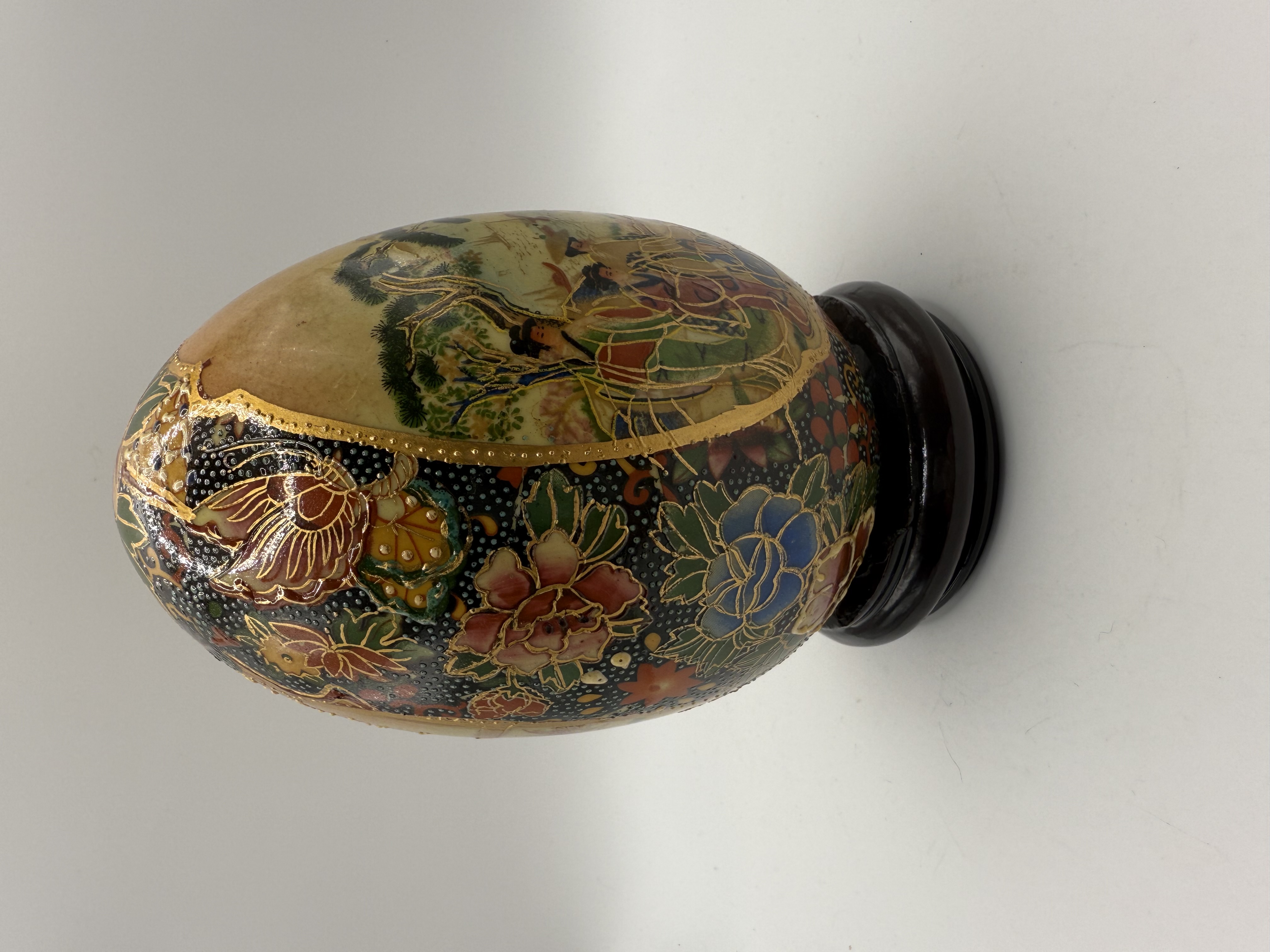 Satsuma Hand-Painted Decorative Egg