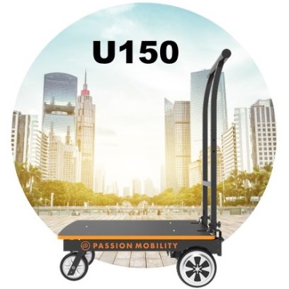 UKart U150 A smart dolly platform with tracking functions for people and goods.